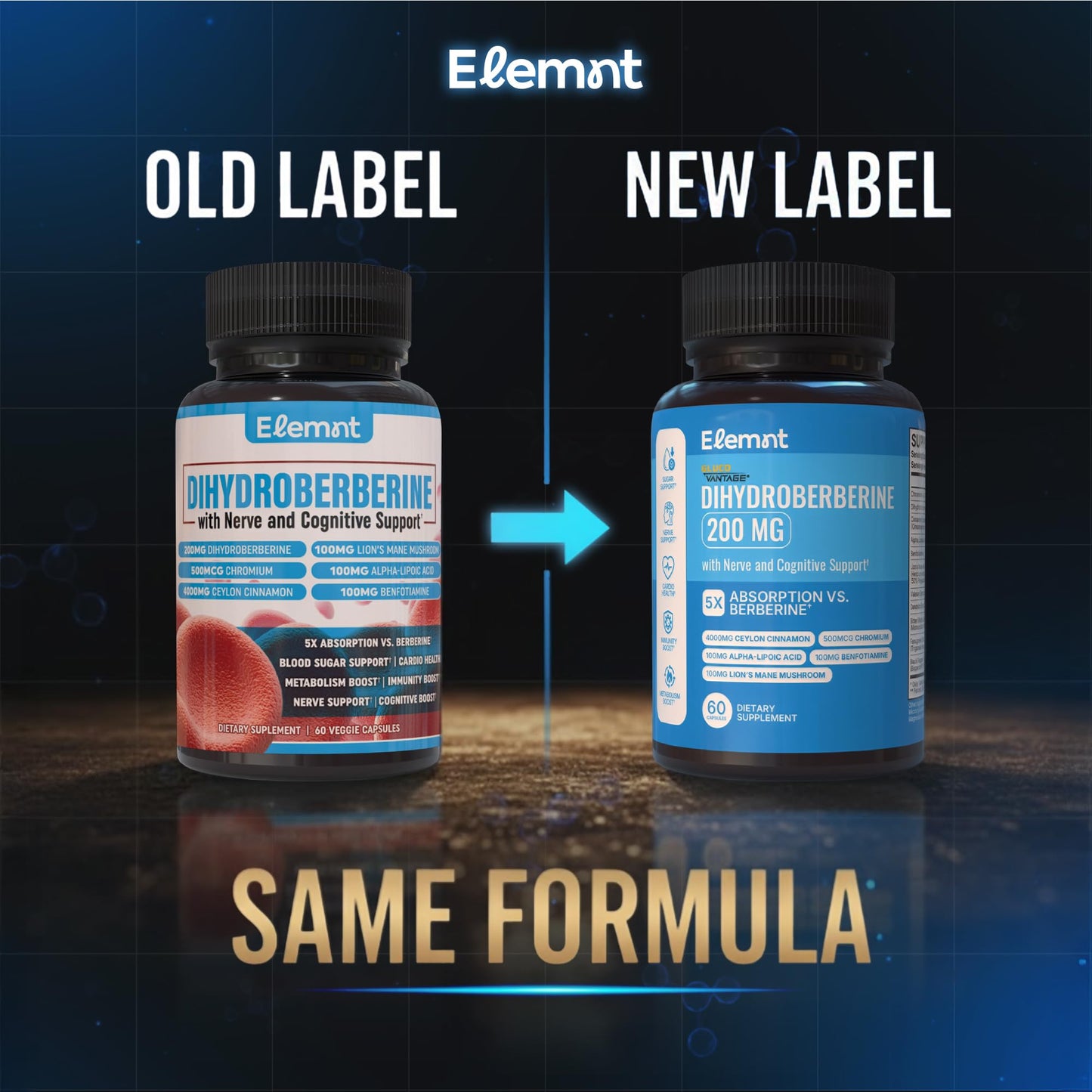 ELEMNT Dihydroberberine 200mg 60 Capsules