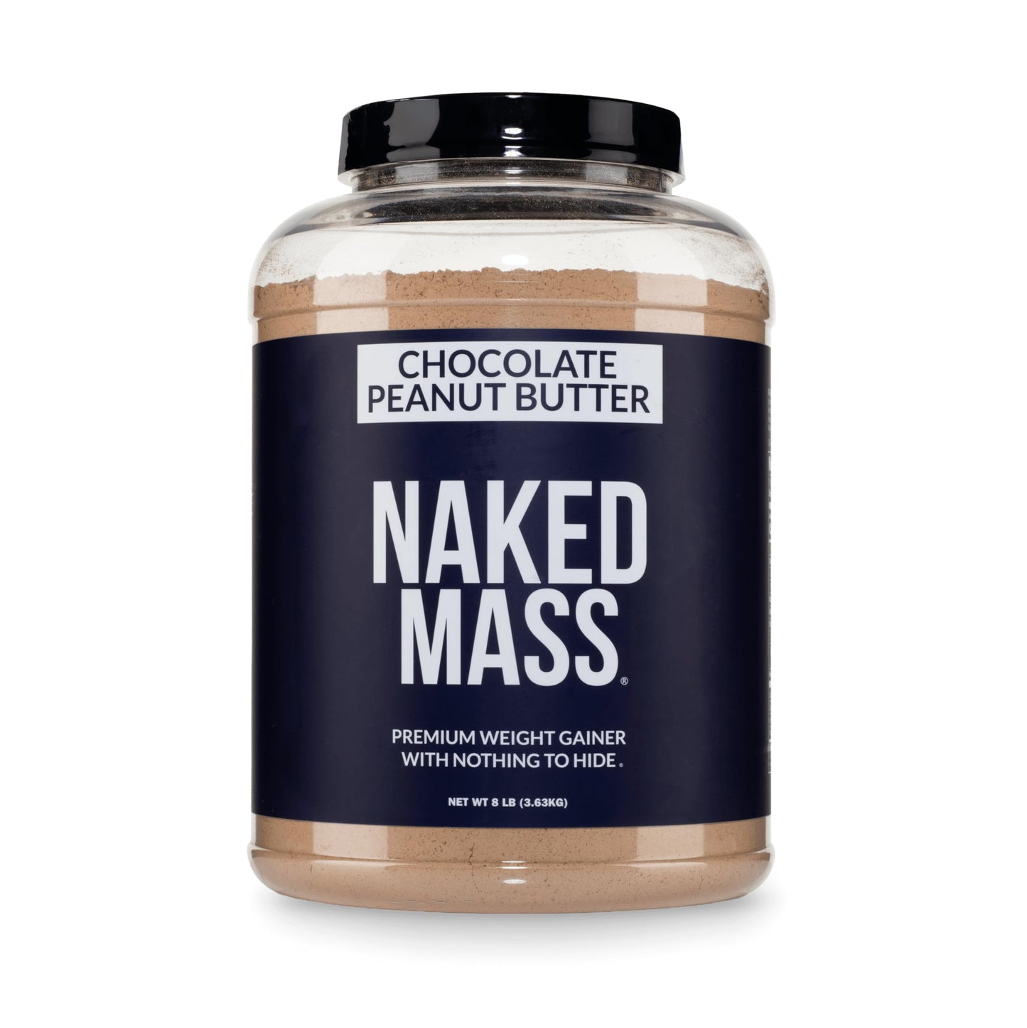 NAKED Chocolate Peanut Butter Mass Protein Powder - 8 lb Bulk, 128 Servings
