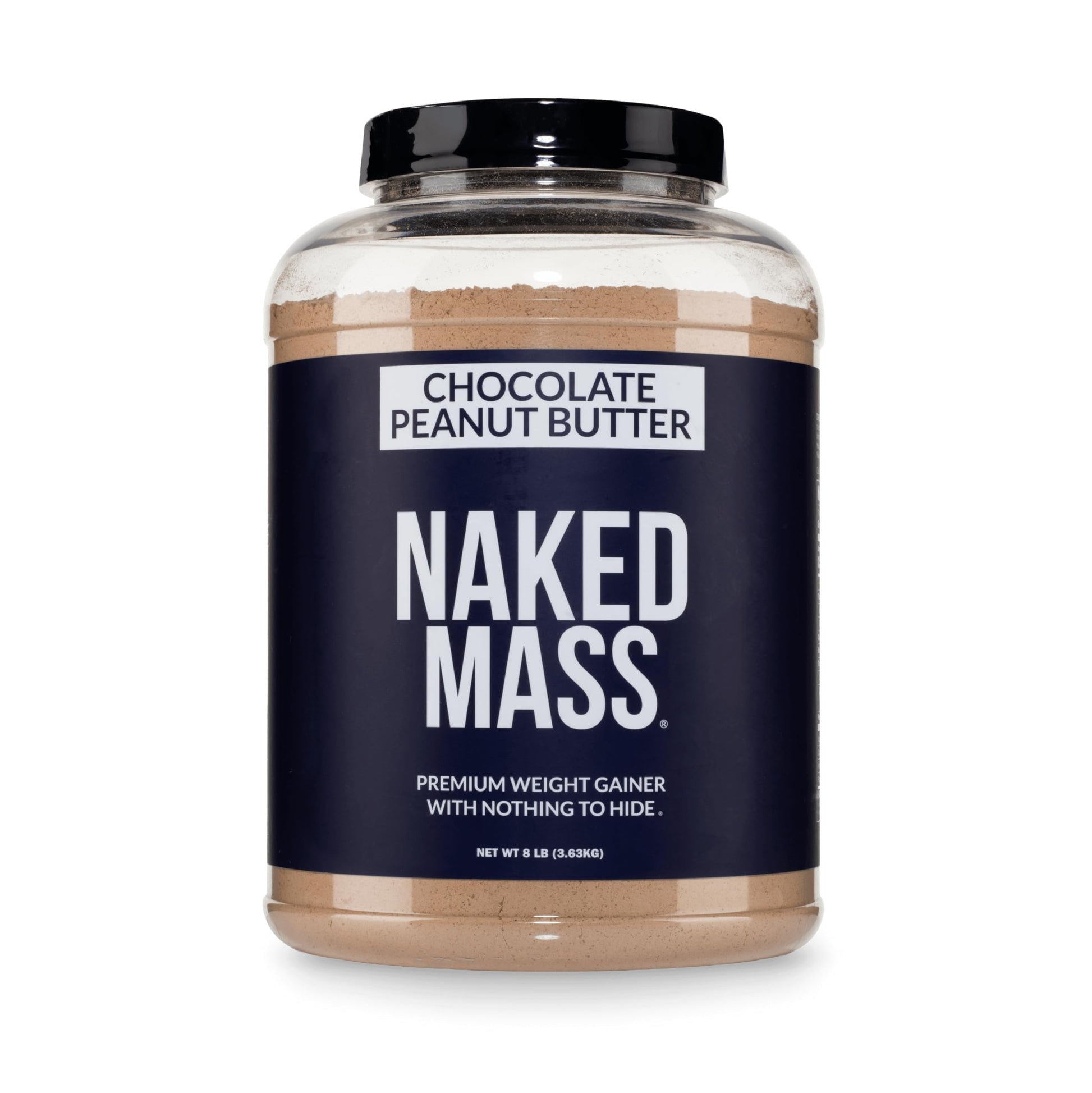 NAKED Chocolate Peanut Butter Mass Protein Powder - 8 lb Bulk, 128 Servings