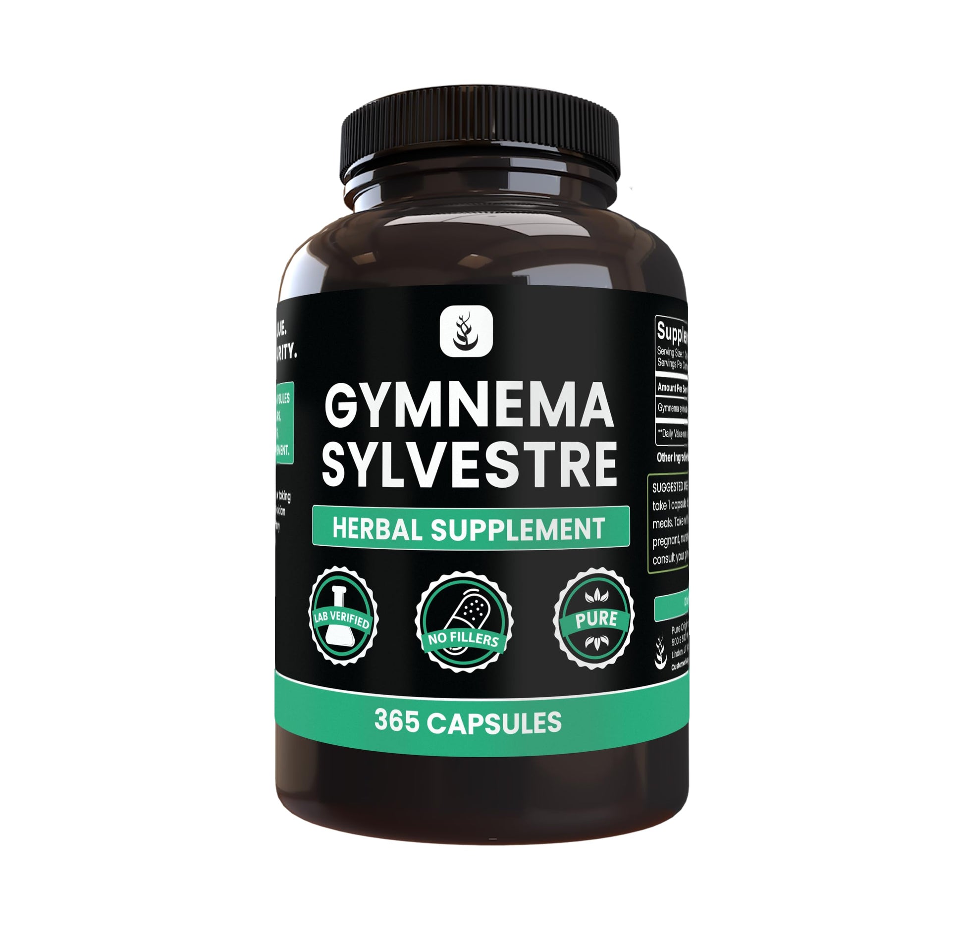 PURE ORIGINAL INGREDIENTS Gymnema Sylvestre 365 Capsules