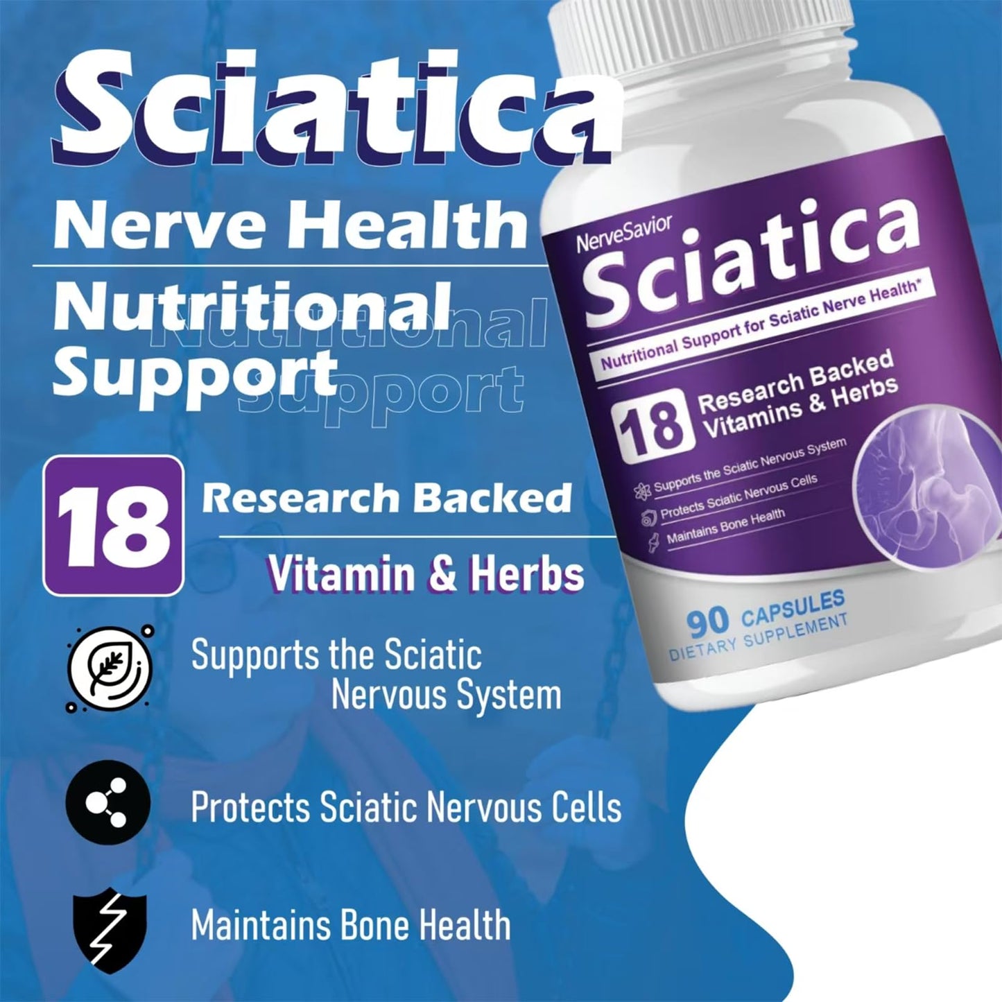 Nerve Savior Alpha Lipoic Acid Nerve Support Capsules, 1 Capsule