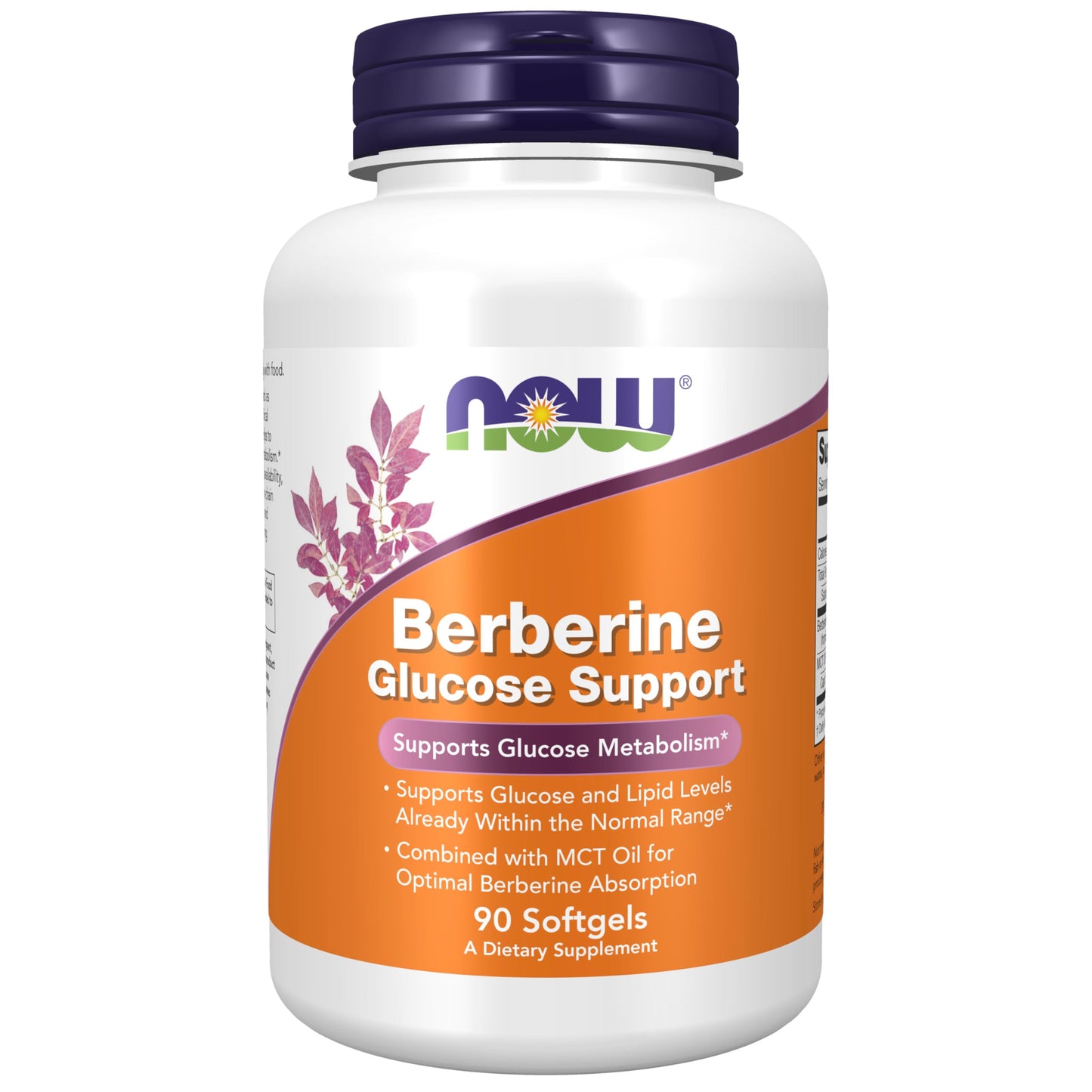 NOW Foods Berberine Glucose Support with MCT Oil Softgels 90