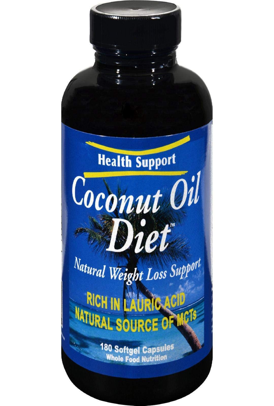 Health Support Coconut Oil Diet Softgels 180 Count