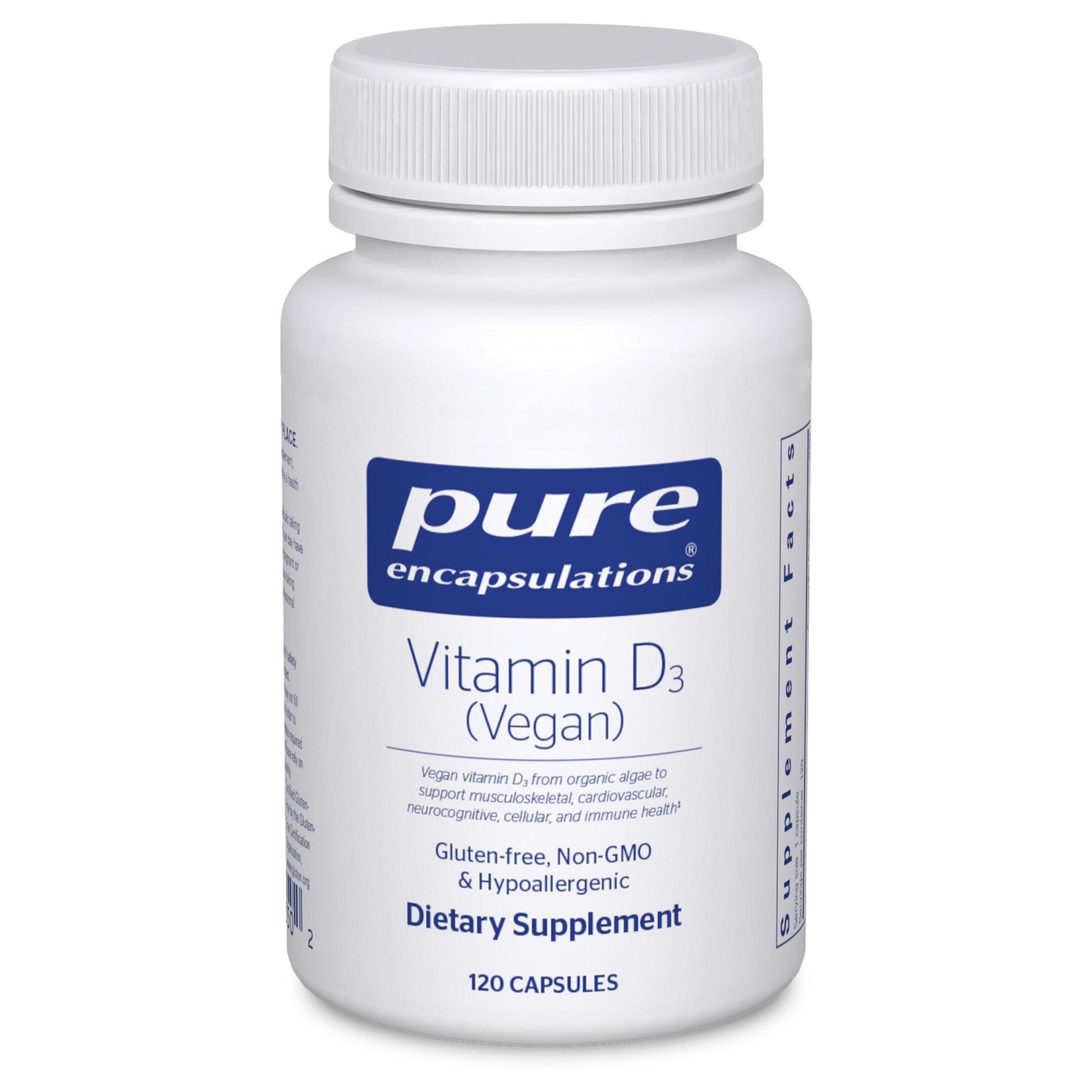 Pure Encapsulations Vitamin D3 Vegan Capsules 120 Capsules