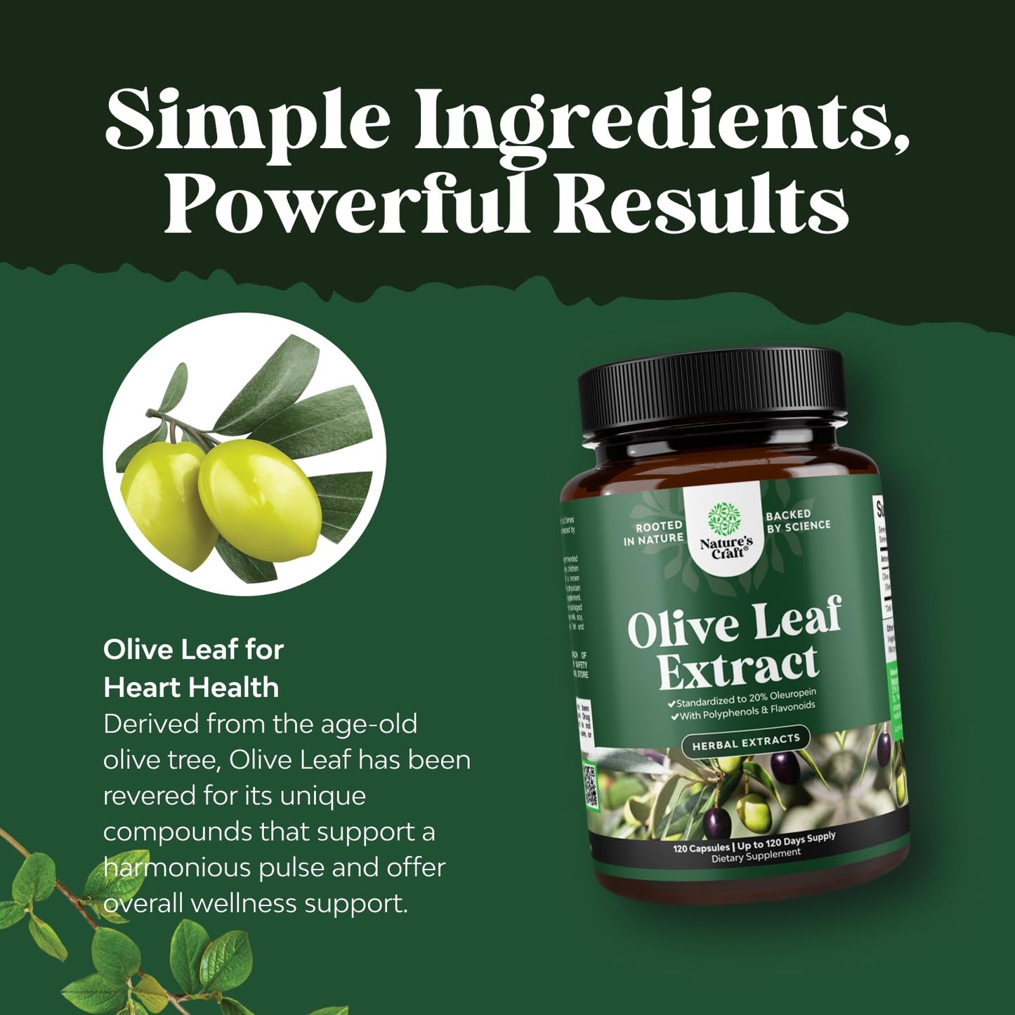 Natures Craft Olive Leaf Extract Capsule 120 Count