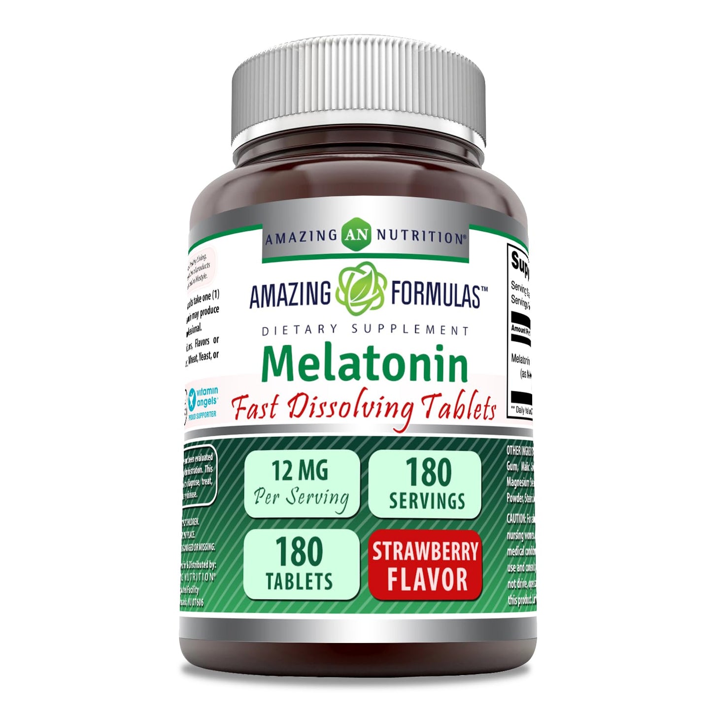Amazing Nutrition Melatonin 12 mg Per Serving Tablet, 1 Count
