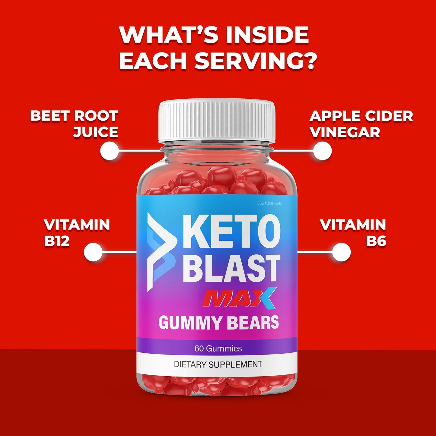 IDEAL PERFORMANCE Blast Keto ACV Gummies 180 Gummies
