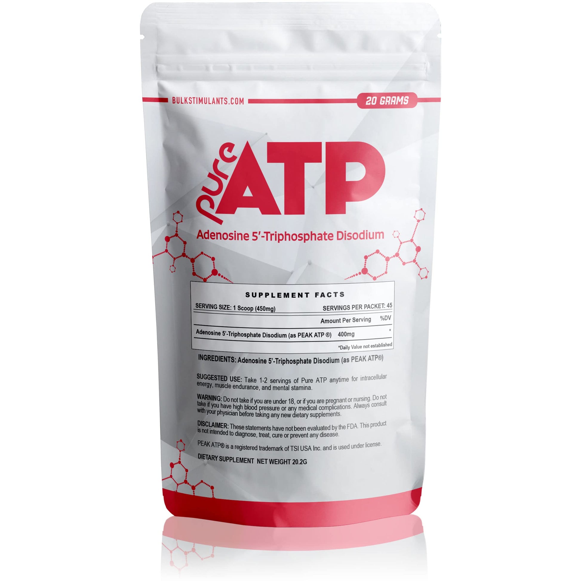 BulkStimulants.com Pure ATP Adenosine Triphosphate Powder, 0.7 Ounce