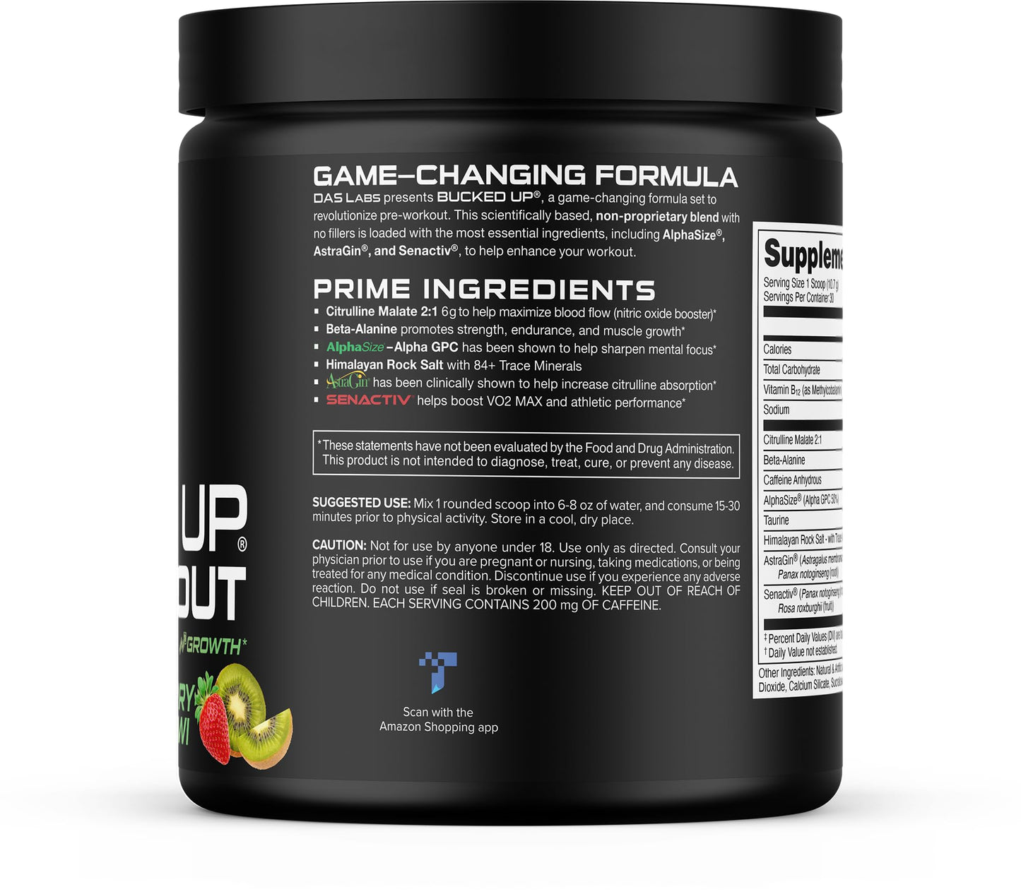 Bucked Up Pre Workout Powder 11.12 oz