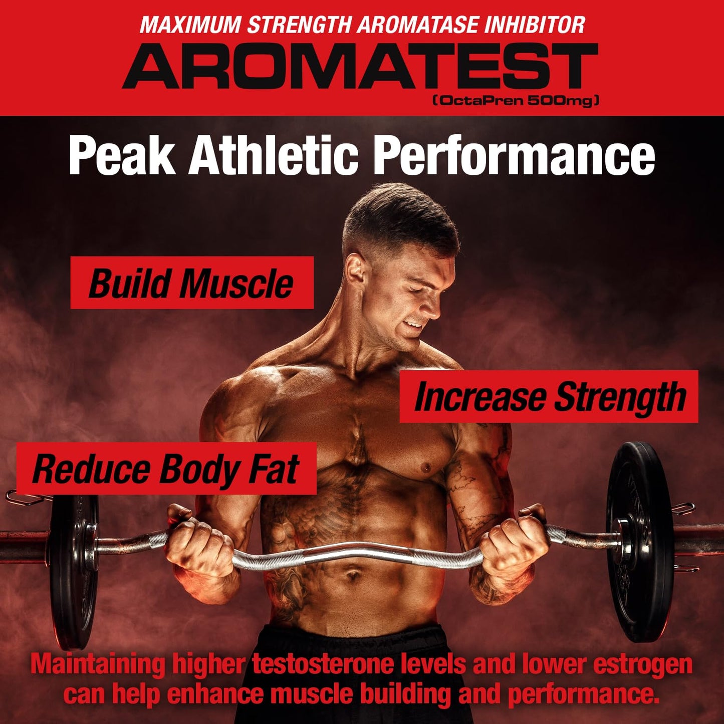 MuscleMeds AROMATEST Testosterone Booster & Aromatase Inhibitor Softgel 1 Count