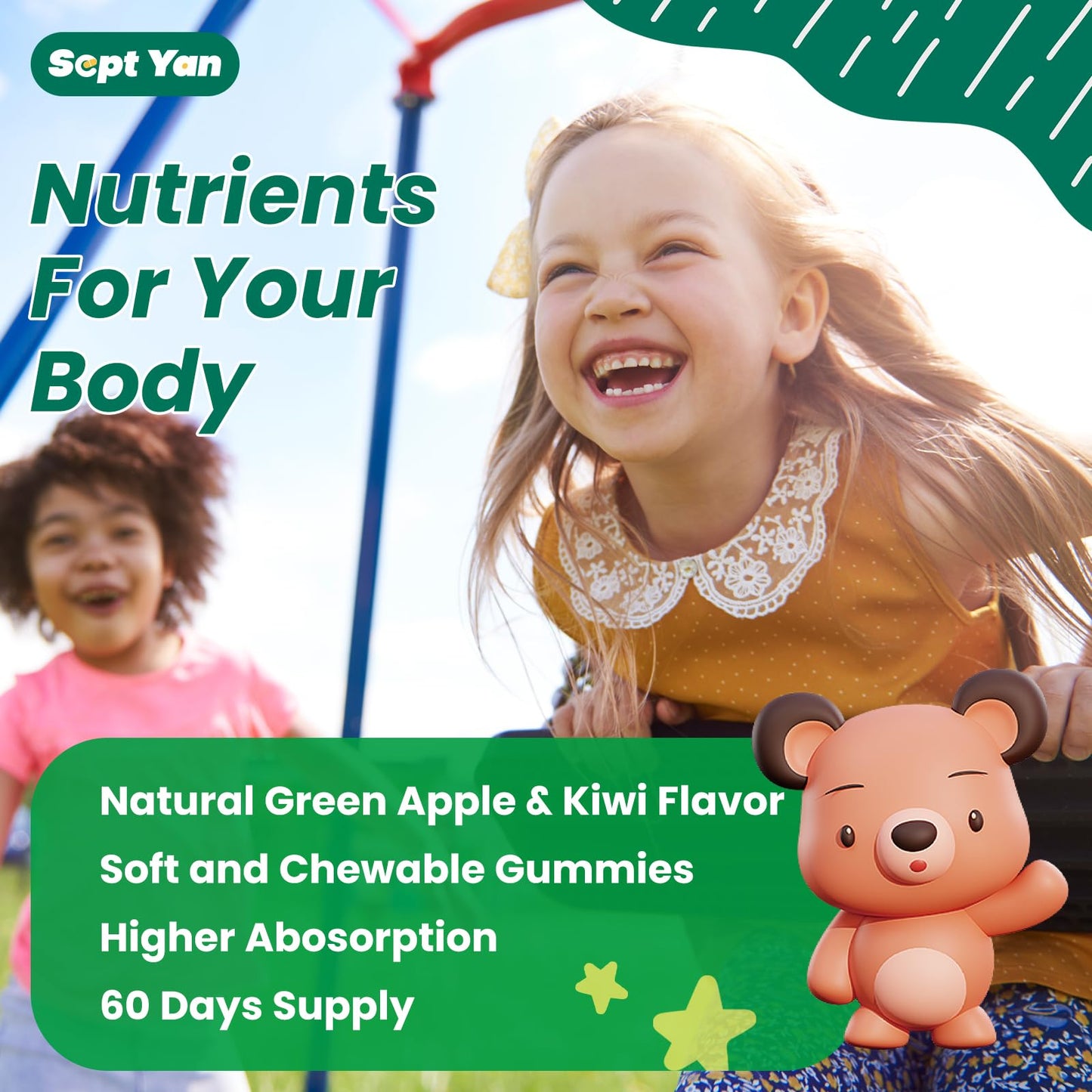 SEPT YAN Magnesium Glycinate Gummies Gummy 60 Count