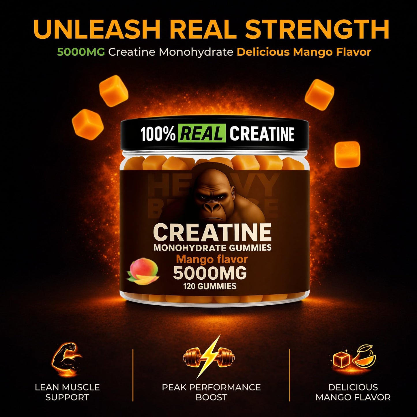 Heavy Balance Creatine Monohydrate Gummies 120