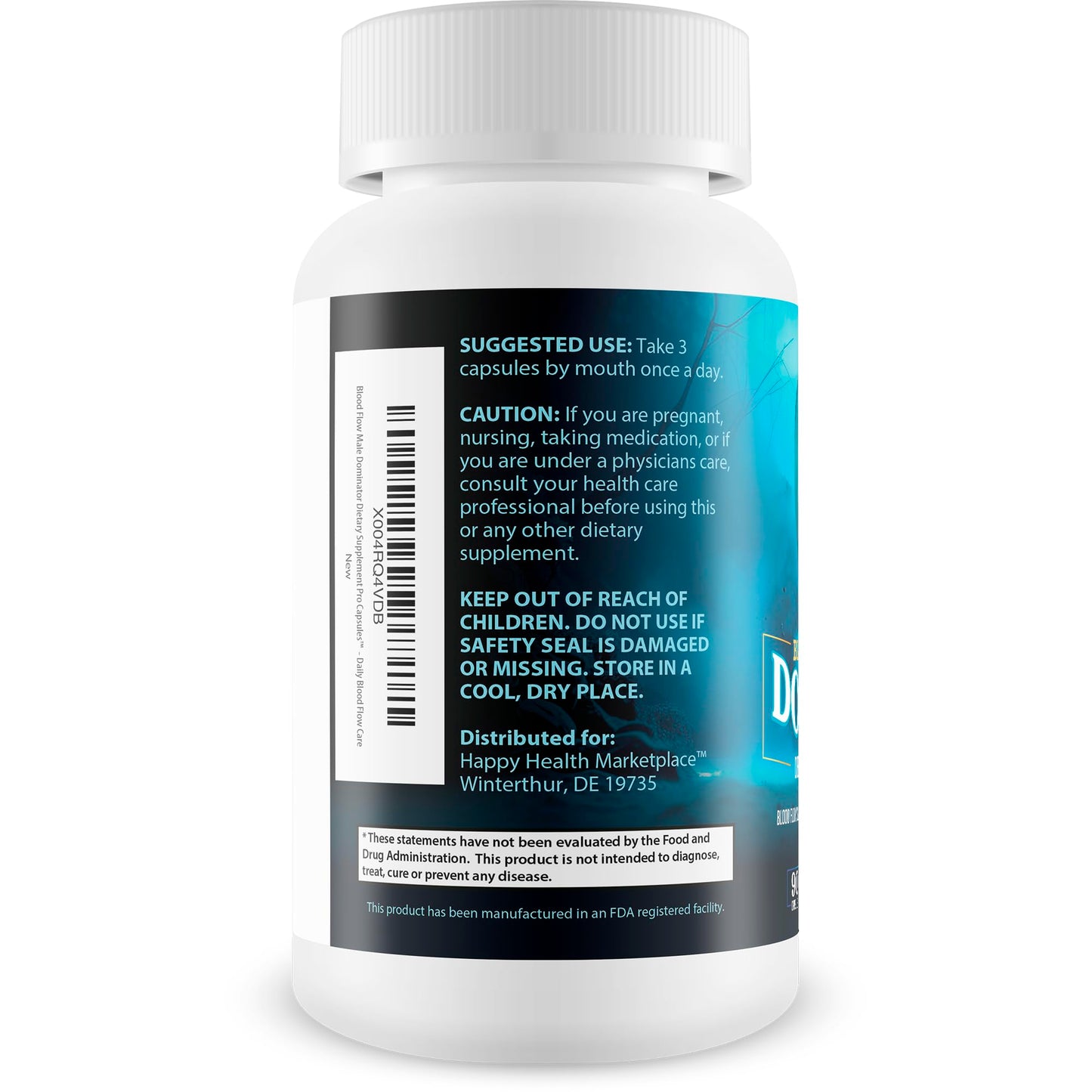 Happy Health Marketplace Blood Flow Male Dominator Capsule 90 Count