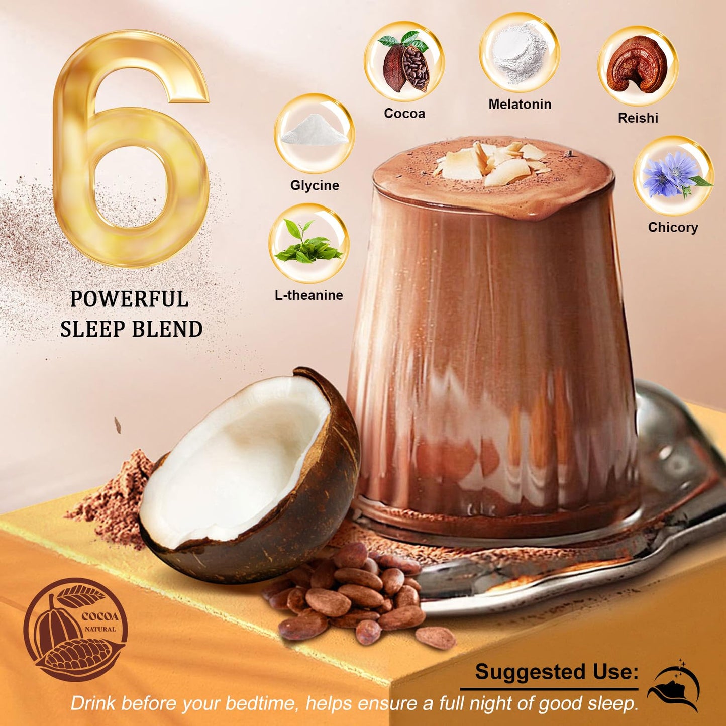 Bunkell Mushroom Hot Cocoa Powder, 9.7 oz