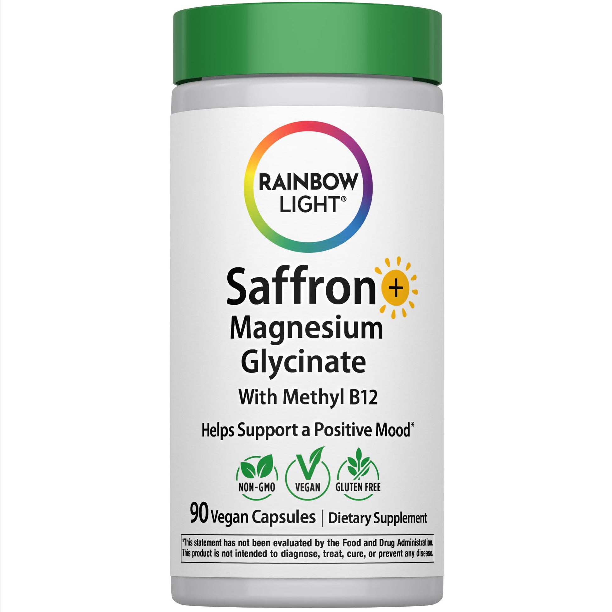 Rainbow Light Saffron Extract + Magnesium Glycinate Supplement Capsule 90 Count