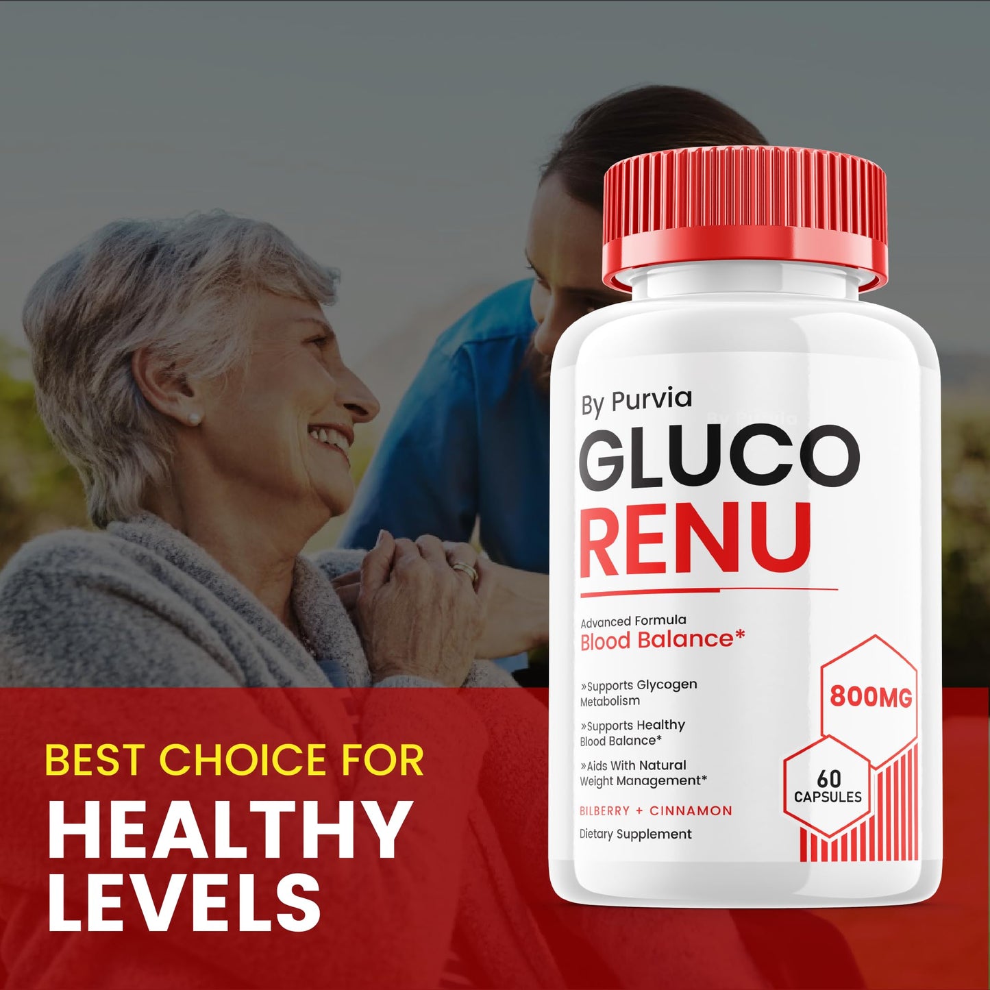 Purvia Gluco Renu Capsules, 60 Count