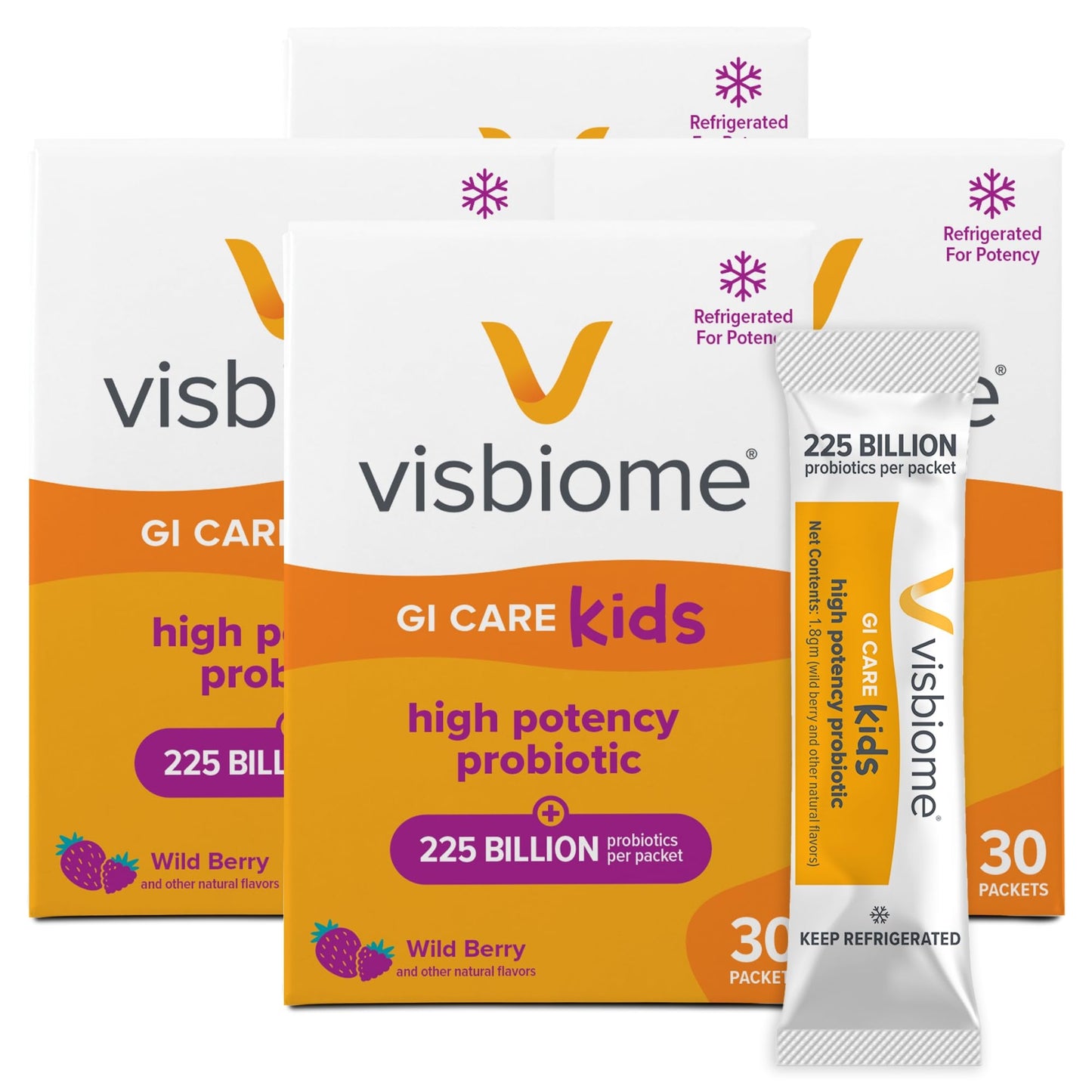 Visbiome GI Care Kids Probiotic Powder, 7.64 oz, 120 Packets