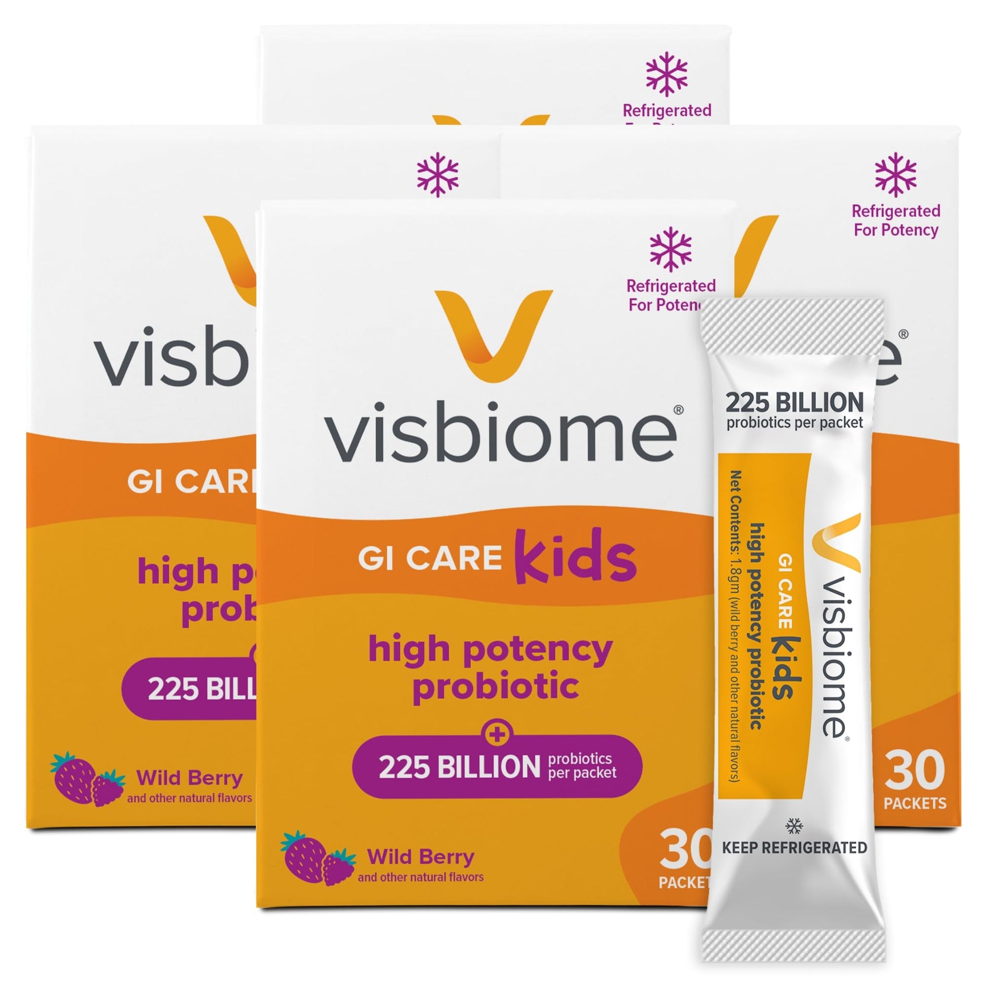 Visbiome GI Care Kids Probiotic Powder, 7.64 oz, 120 Packets