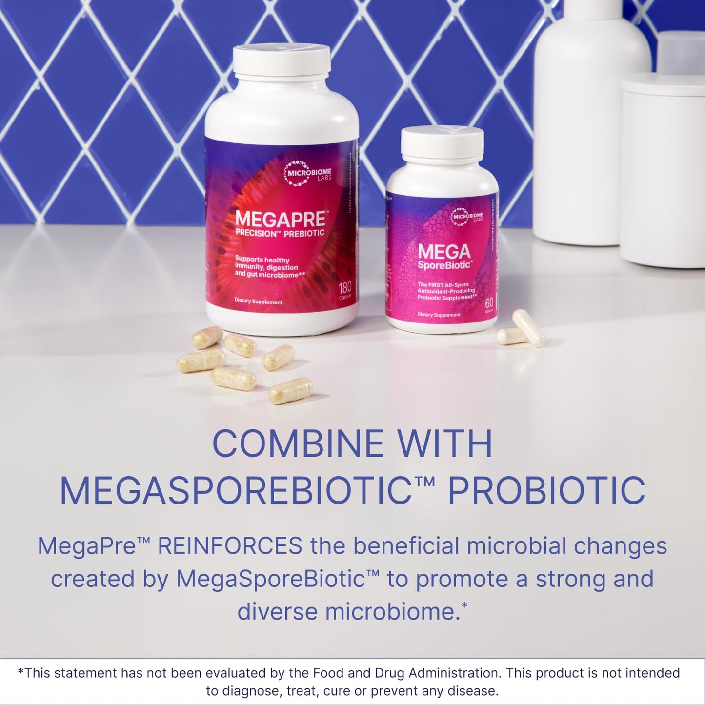 Microbiome Labs MegaPre Prebiotic Fiber Supplement Capsule 180 Capsules