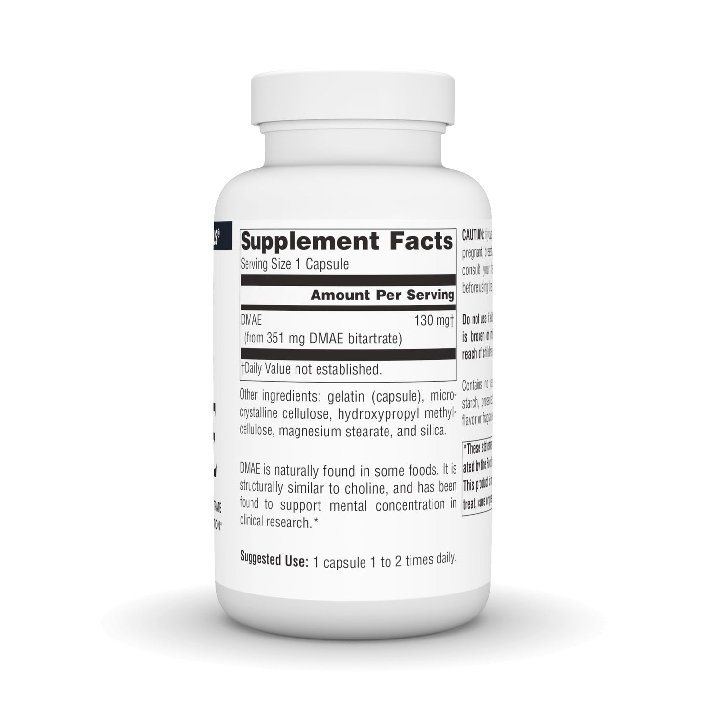 Source Naturals DMAE, Dimethylaminoethanol Bitartrate Capsules 200