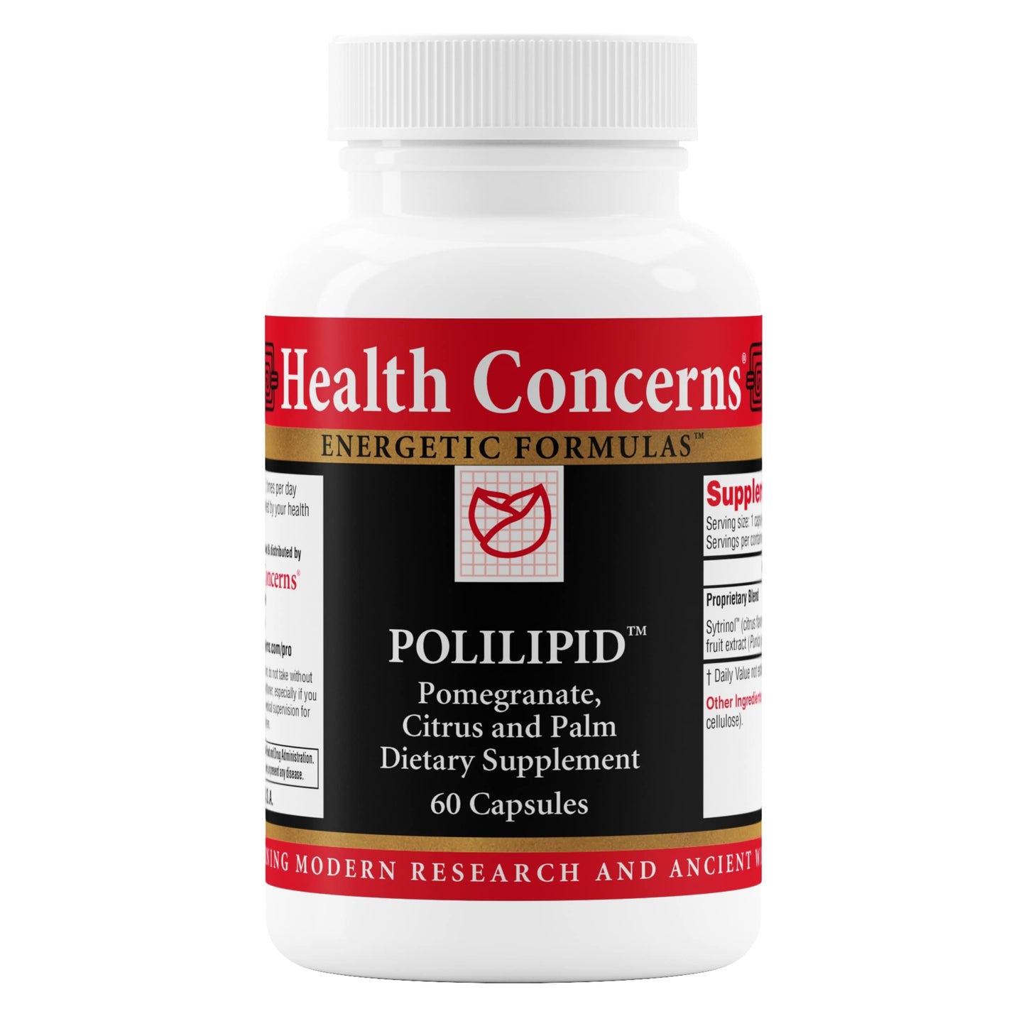 Health Concerns Polilipid Cardiovascular Support & Cholesterol Health with Sytrinol & Pomegranate Extract Antioxidant Support Capsules, 60 Capsules