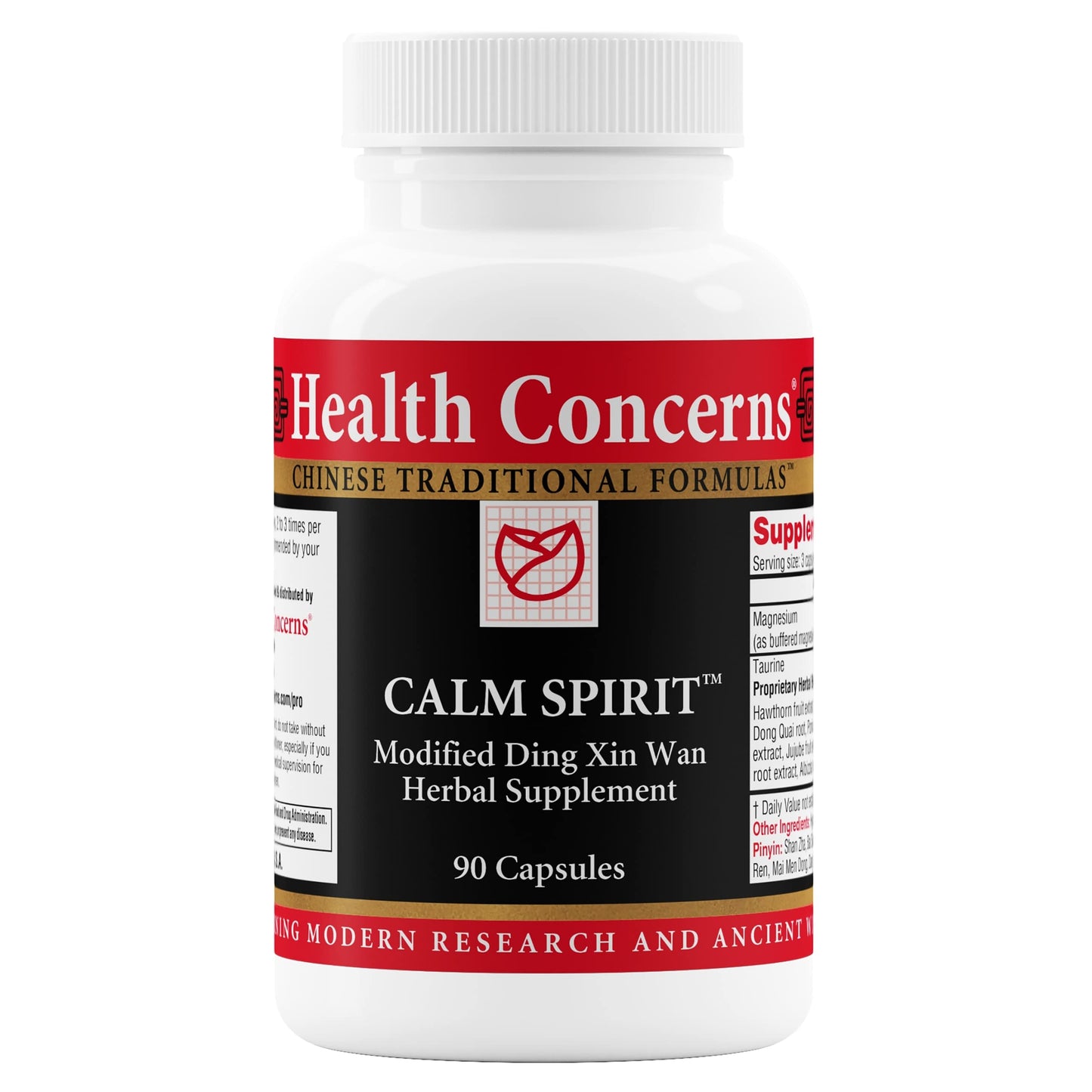Health Concerns Calm Spirit Stress Relief Supplement for Men & Women - Herbal Calming Support - 90 Capsules