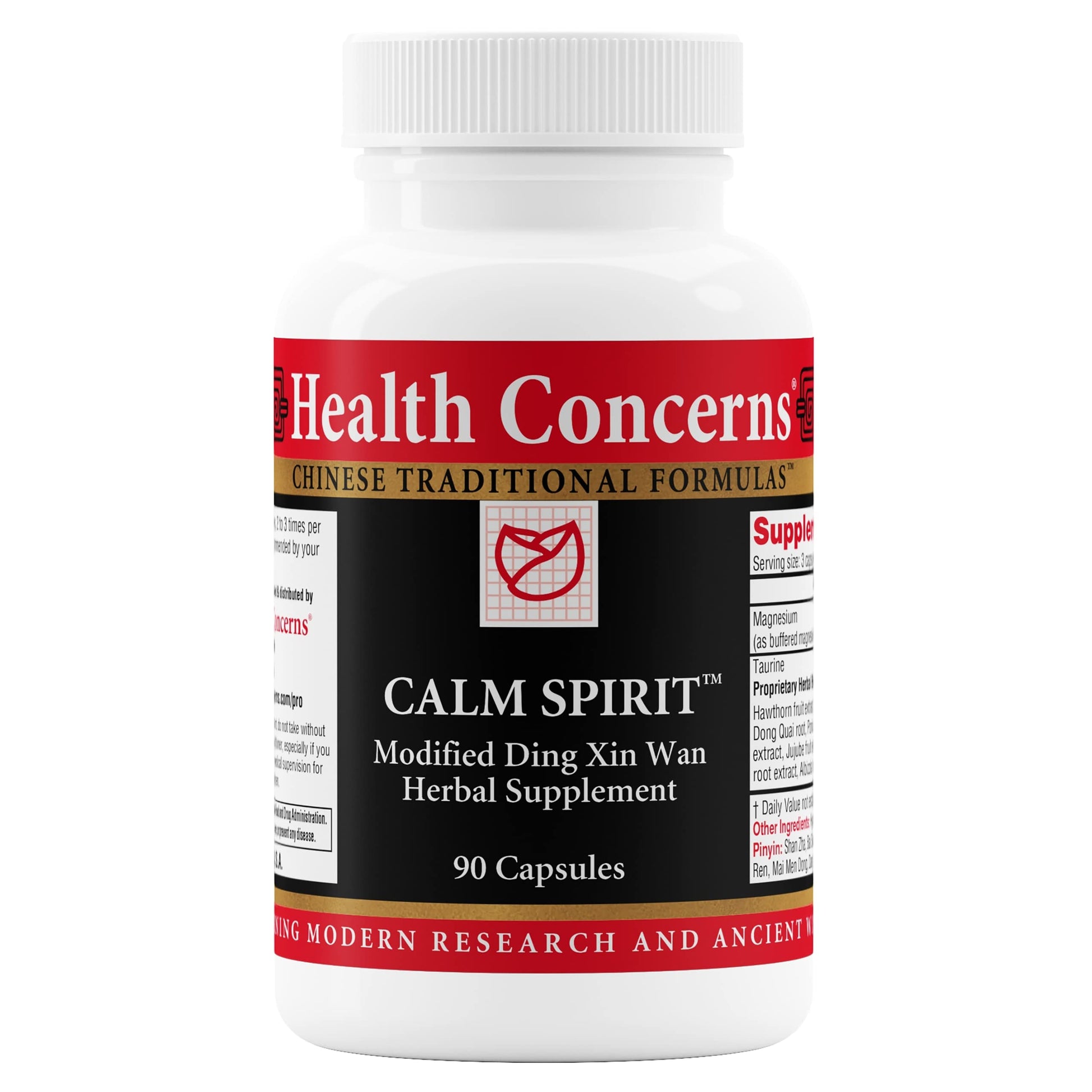 Health Concerns Calm Spirit Stress Relief Supplement for Men & Women - Herbal Calming Support - 90 Capsules