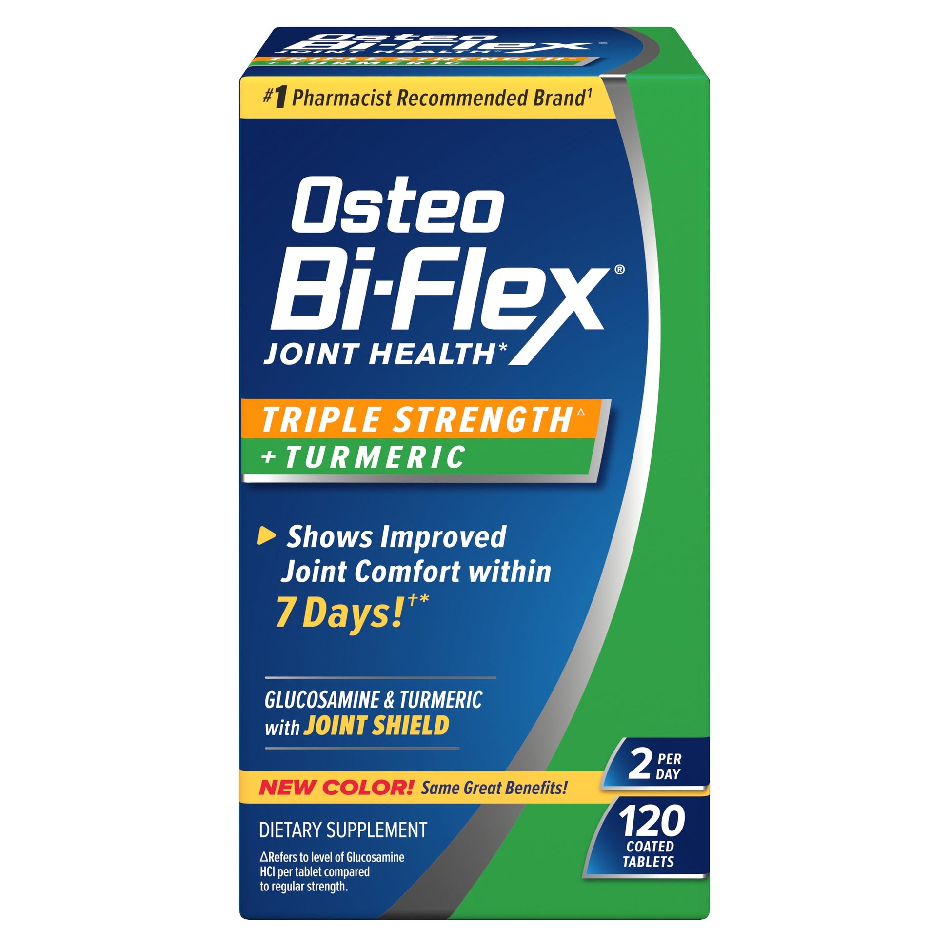 Osteo Bi-Flex Glucosamine Triple Strength Plus Turmeric with Curcumin for Joint Support and Range of Motion Tablets, 120 Count