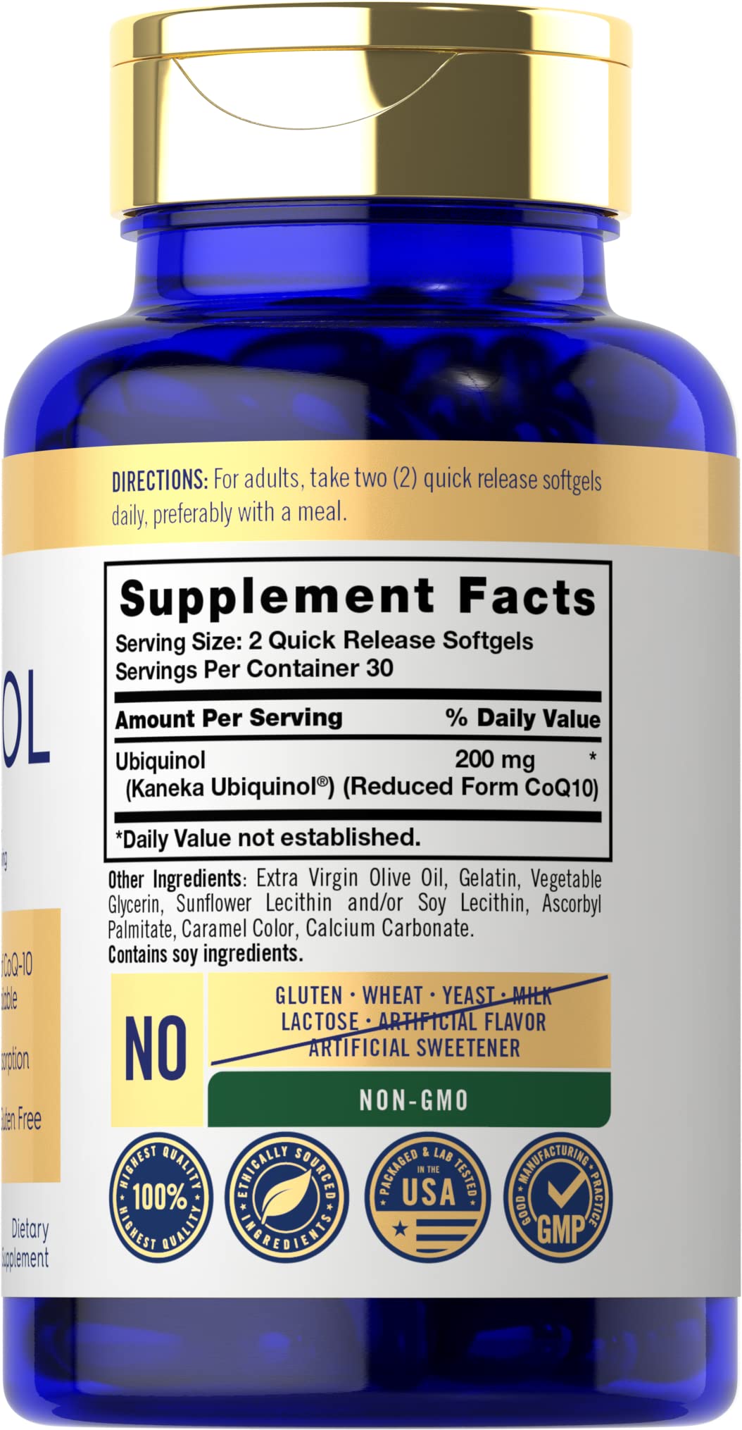 Carlyle Ubiquinol 200mg Softgels, 60 Count