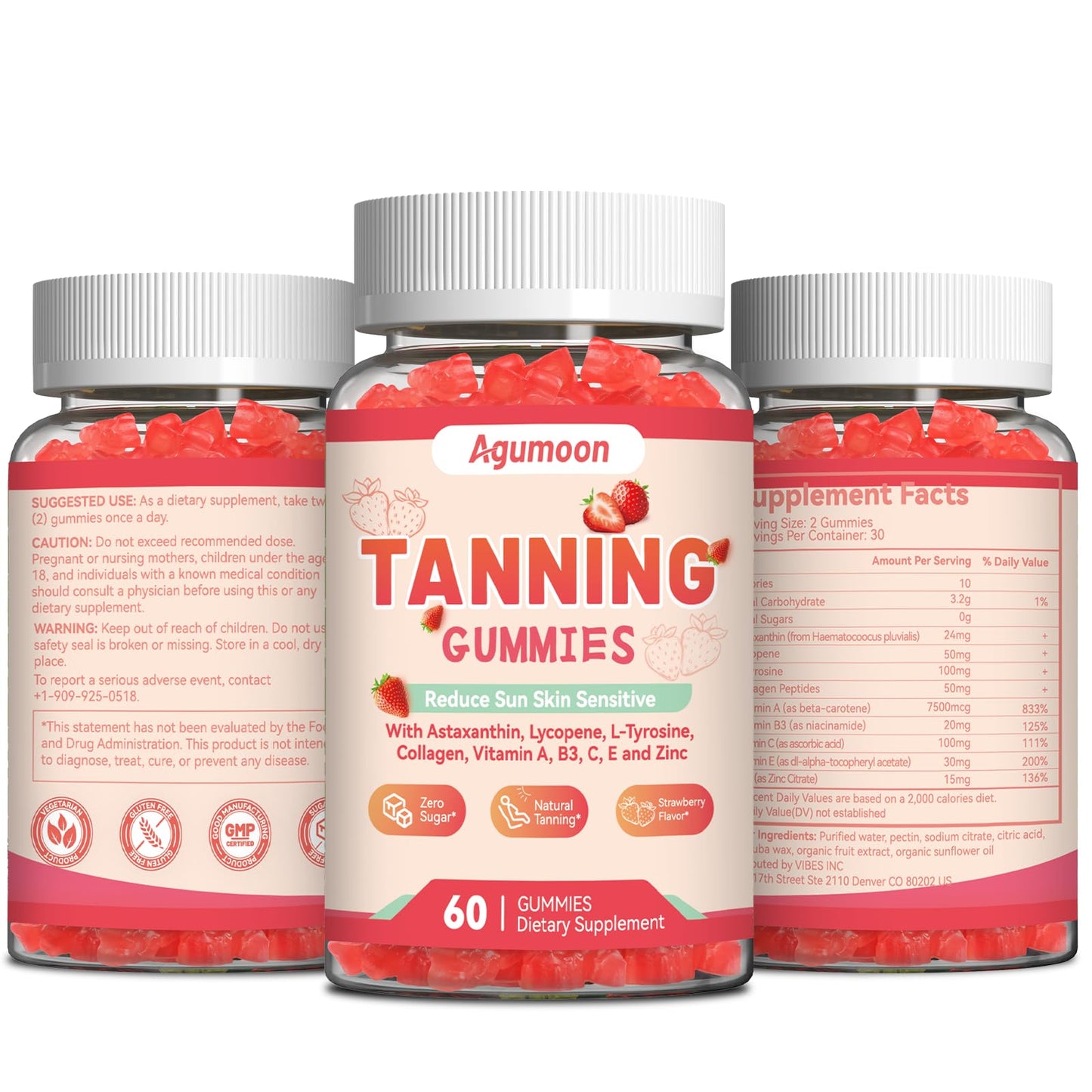 Agumoon Tanning Gummies 60 Gummies