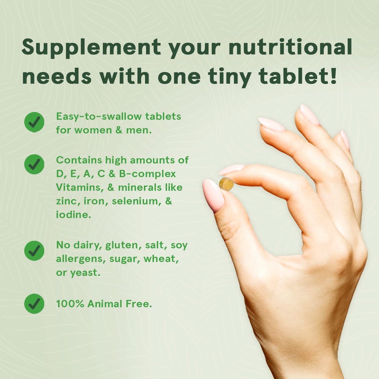 DEVA Tiny Tablets Vegan Multivitamin for Women & Men, 180 Tablets