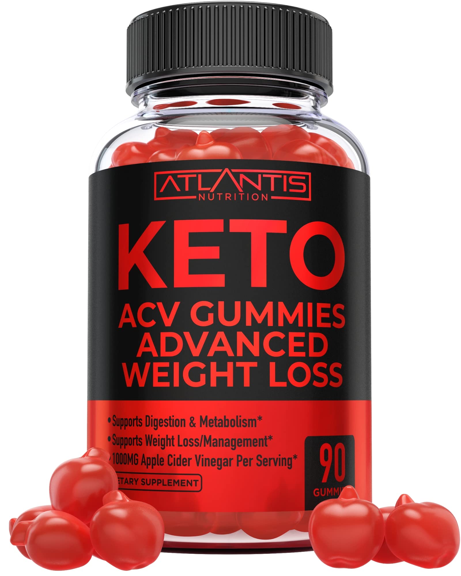 Atlantis Nutrition Keto ACV Gummies for Weight Loss 90 Count