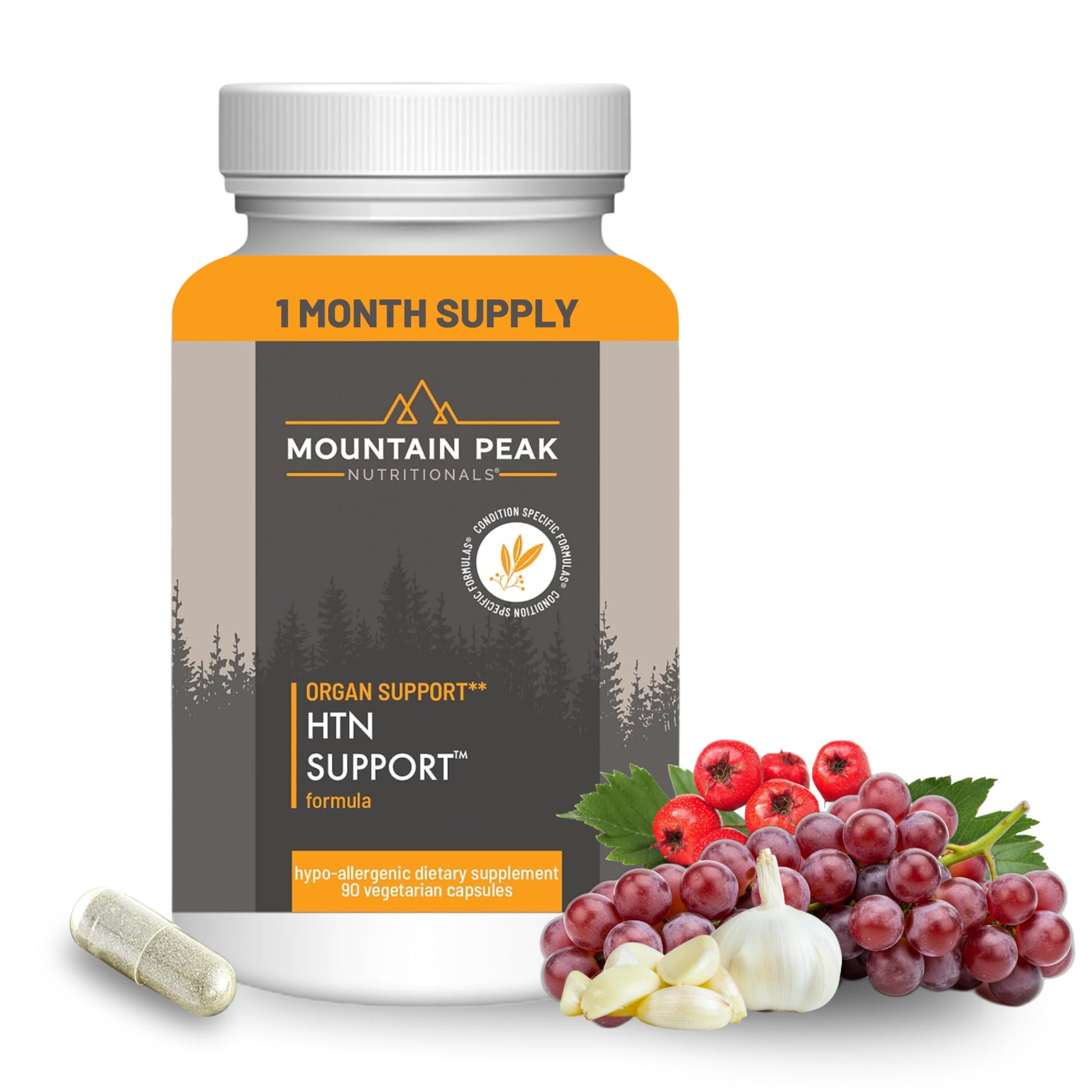 Mountain Peak Nutritionals HTN Support Heart Rauwolfia Hawthorn Berry 90 Capsules