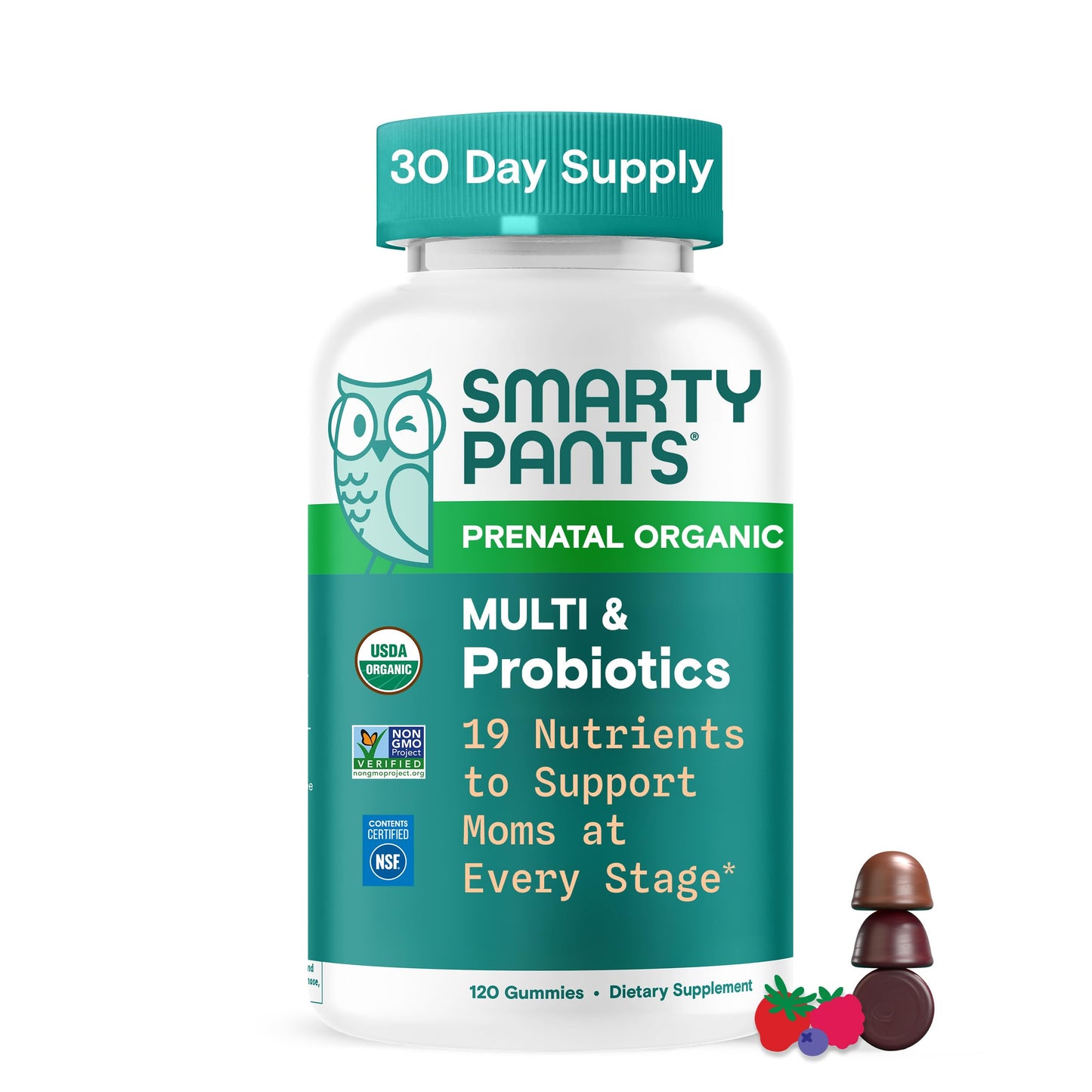 SmartyPants Organic Prenatal Vitamins for Women Gummy 1 Count