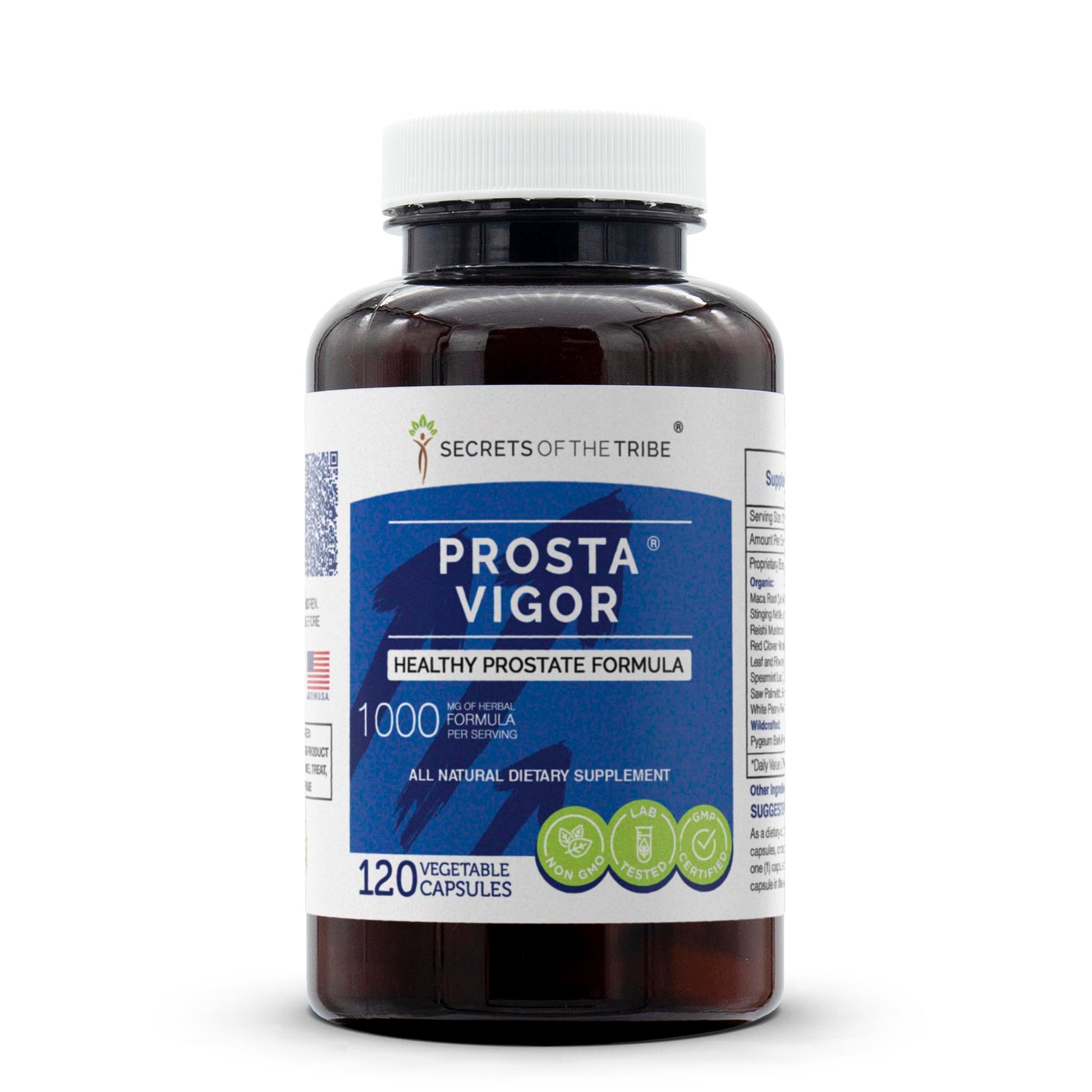 Secrets of the Tribe Prosta Vigor Healthy Prostate Formula Herbal Supplement Blend, Capsules, 120