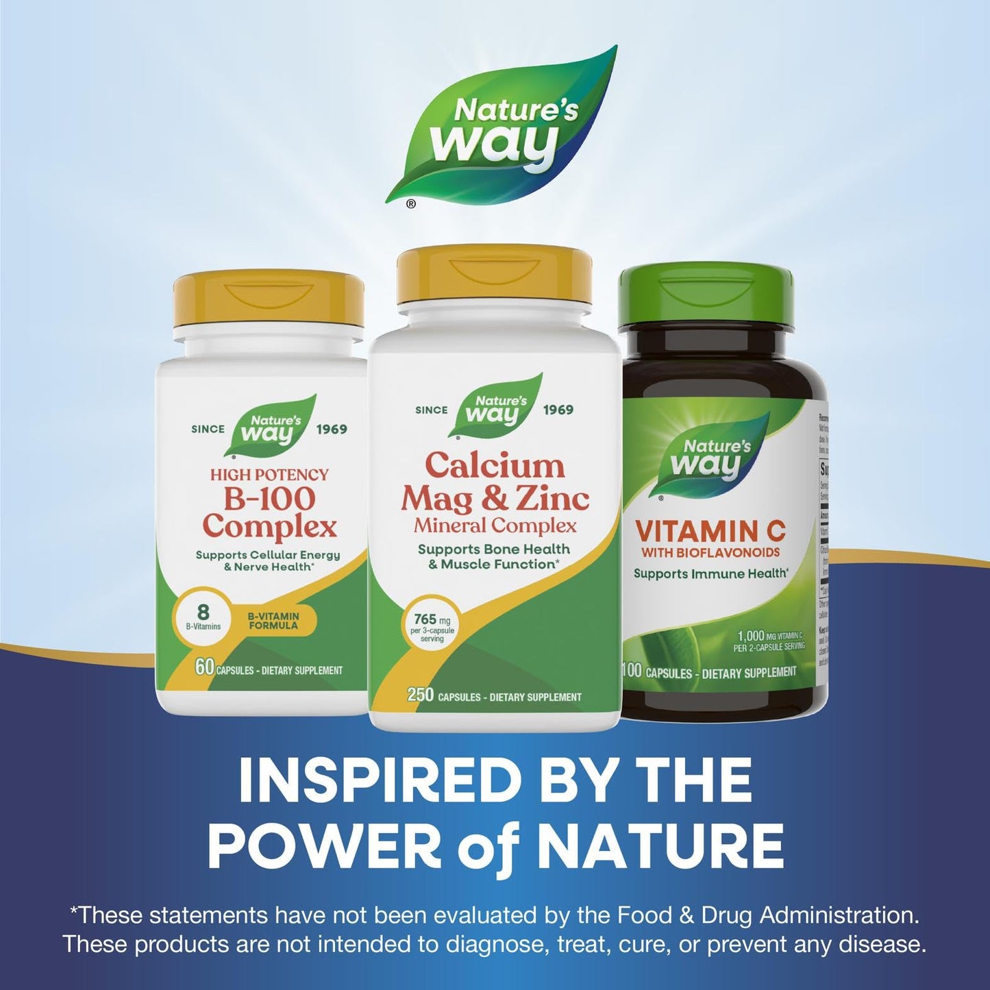 Nature's Way Calcium, Magnesium & Zinc Mineral Complex Capsule, 250 Capsules