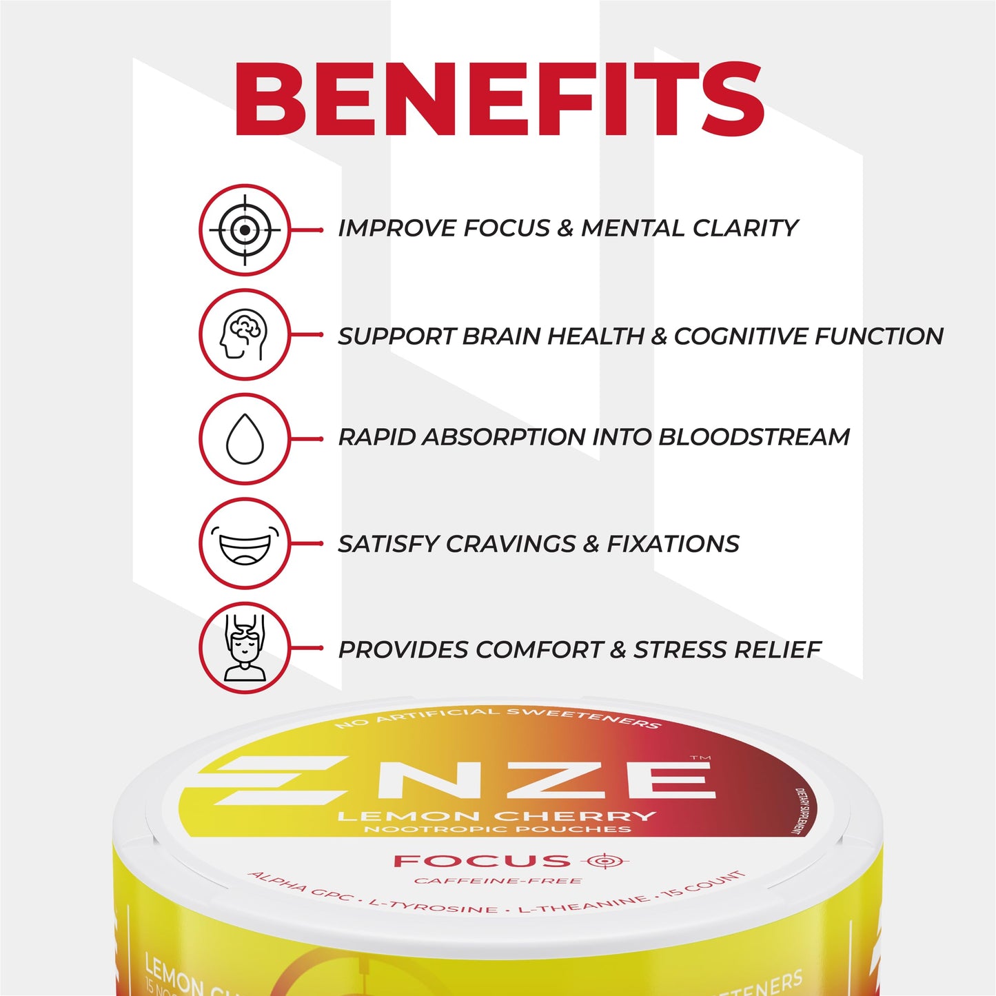 NZE Caffeine Free Nootropic Caplets 5 Count