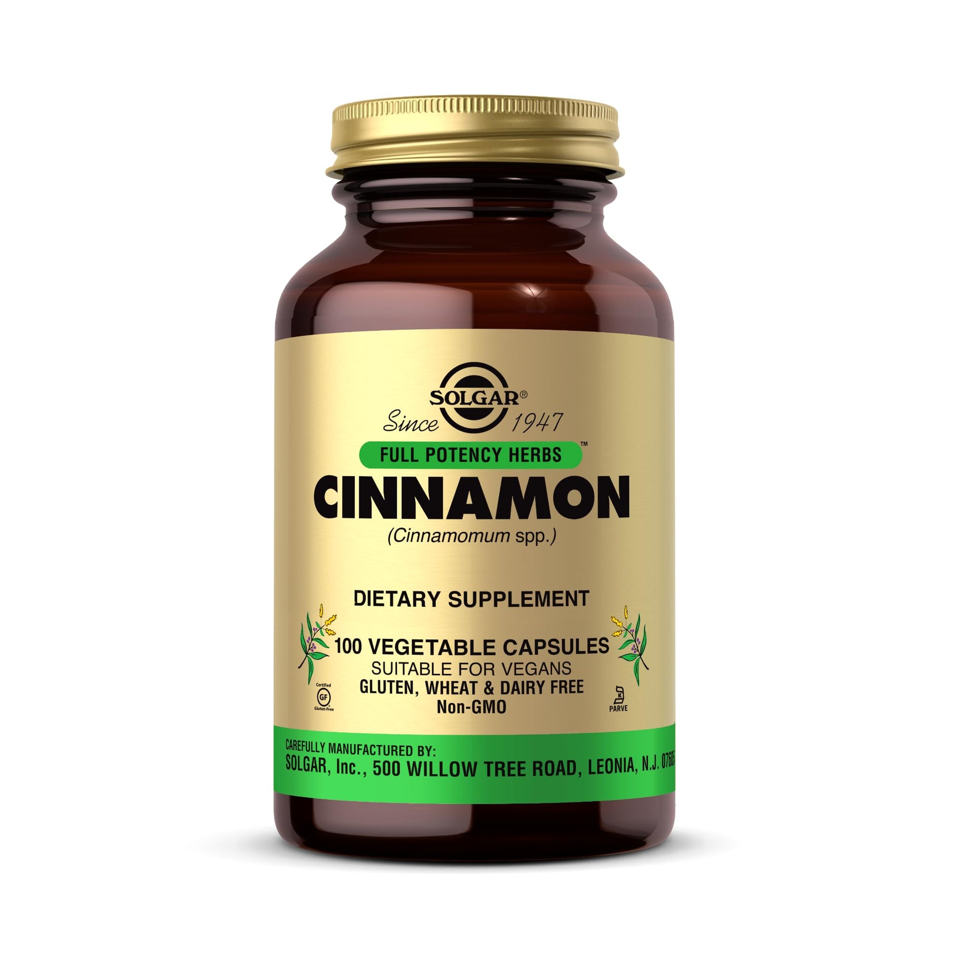 Solgar Cinnamon Vegetable Capsules 100 Count
