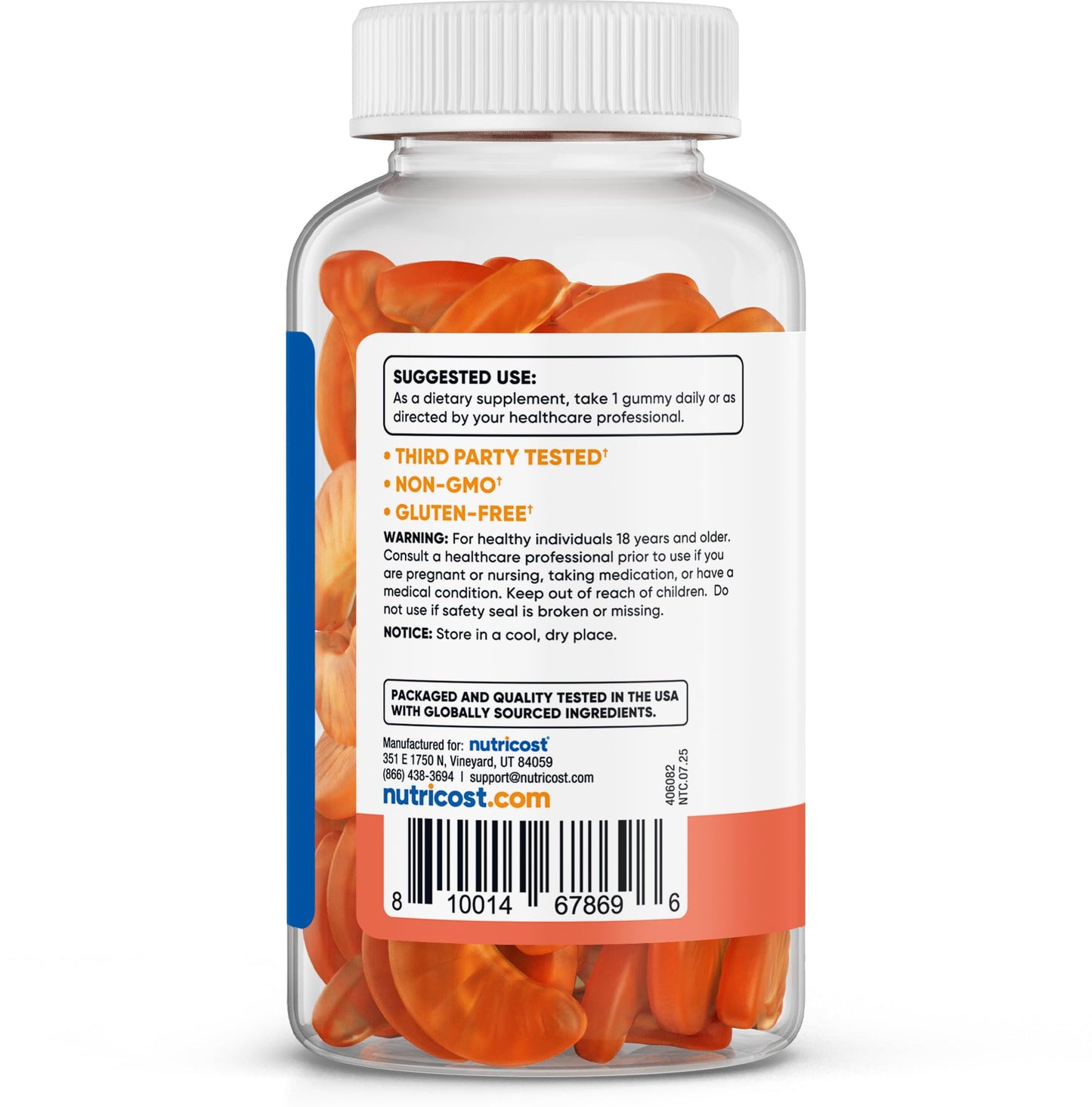 Nutricost Folic Acid (Vitamin B9) Vegetarian Gummies, 120 Gummies