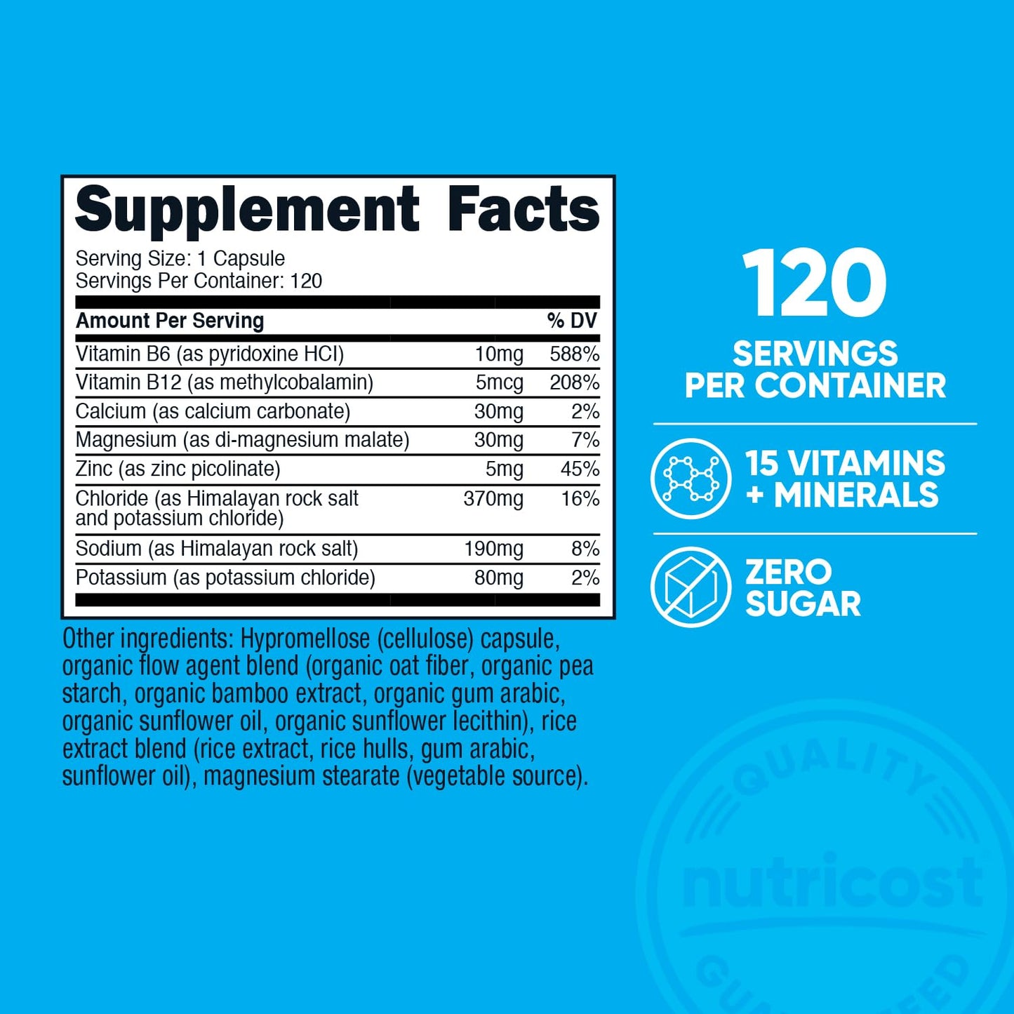Nutricost Electrolyte Complex Advanced Hydration, 120 Capsules