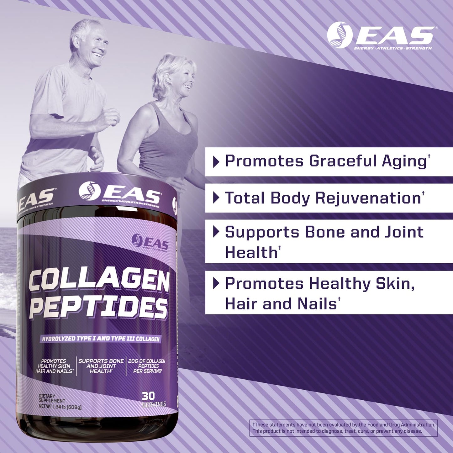 Experimental and Applied Sciences Collagen Peptides Powder, 21.4 oz