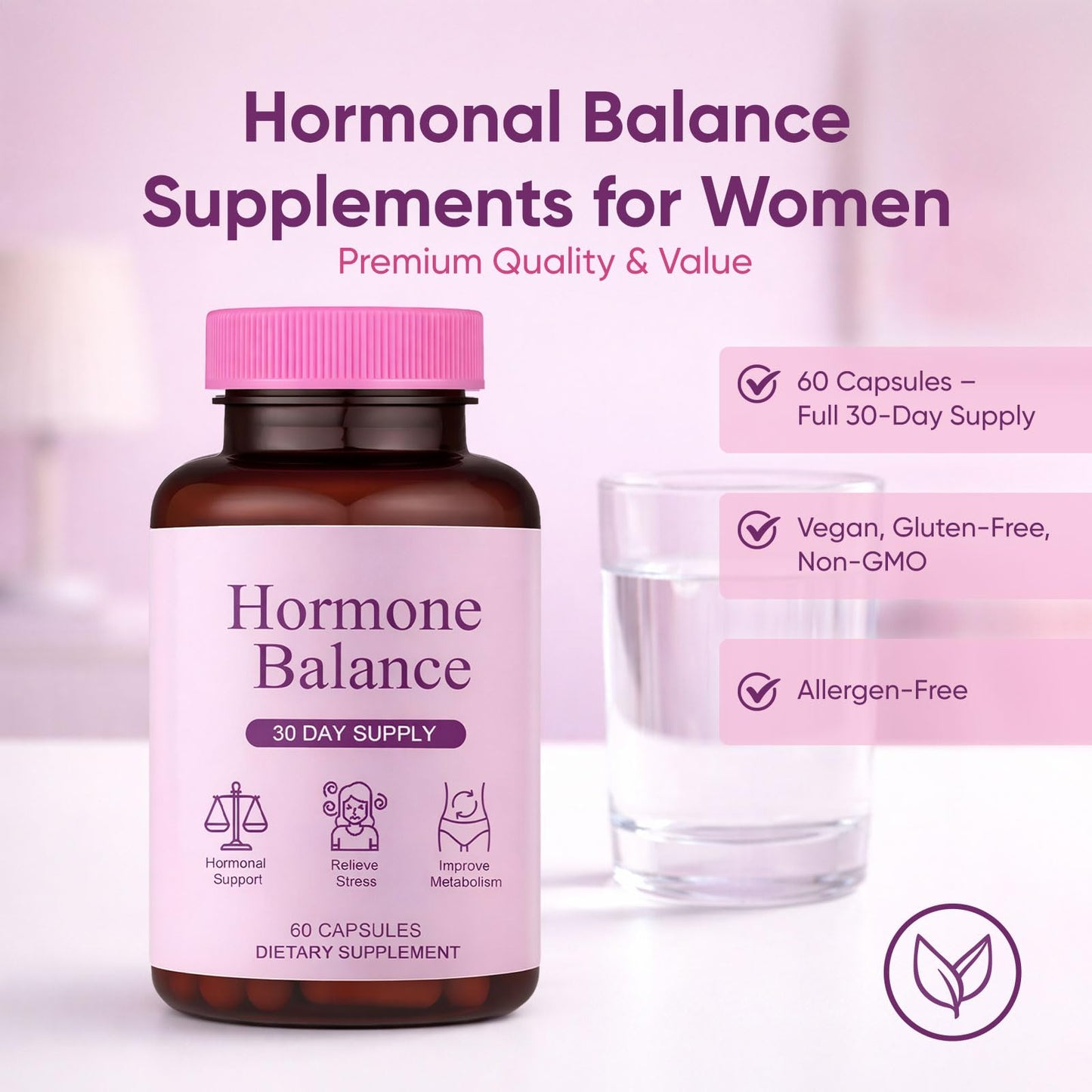 Qiuumey Hormone Balance for Women Capsules, 60 Count