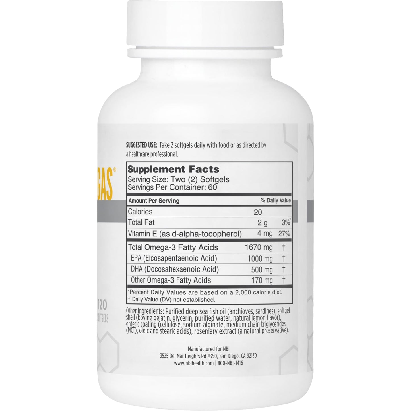 NBI Best Catch Omegas High Potency Omega-3 Softgels 120 Softgels
