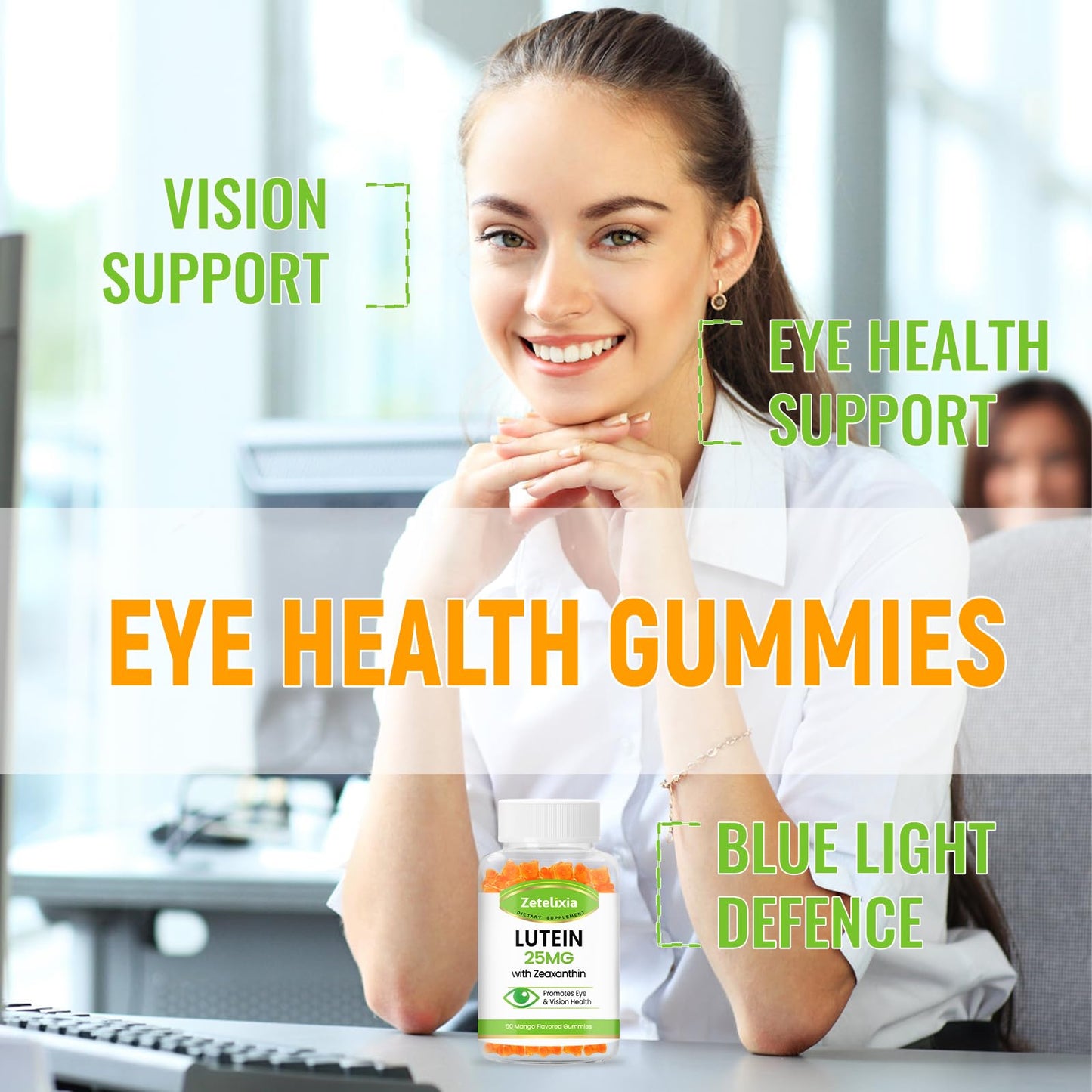 Zetelixia Lutein 25mg Gummies, 60 Count