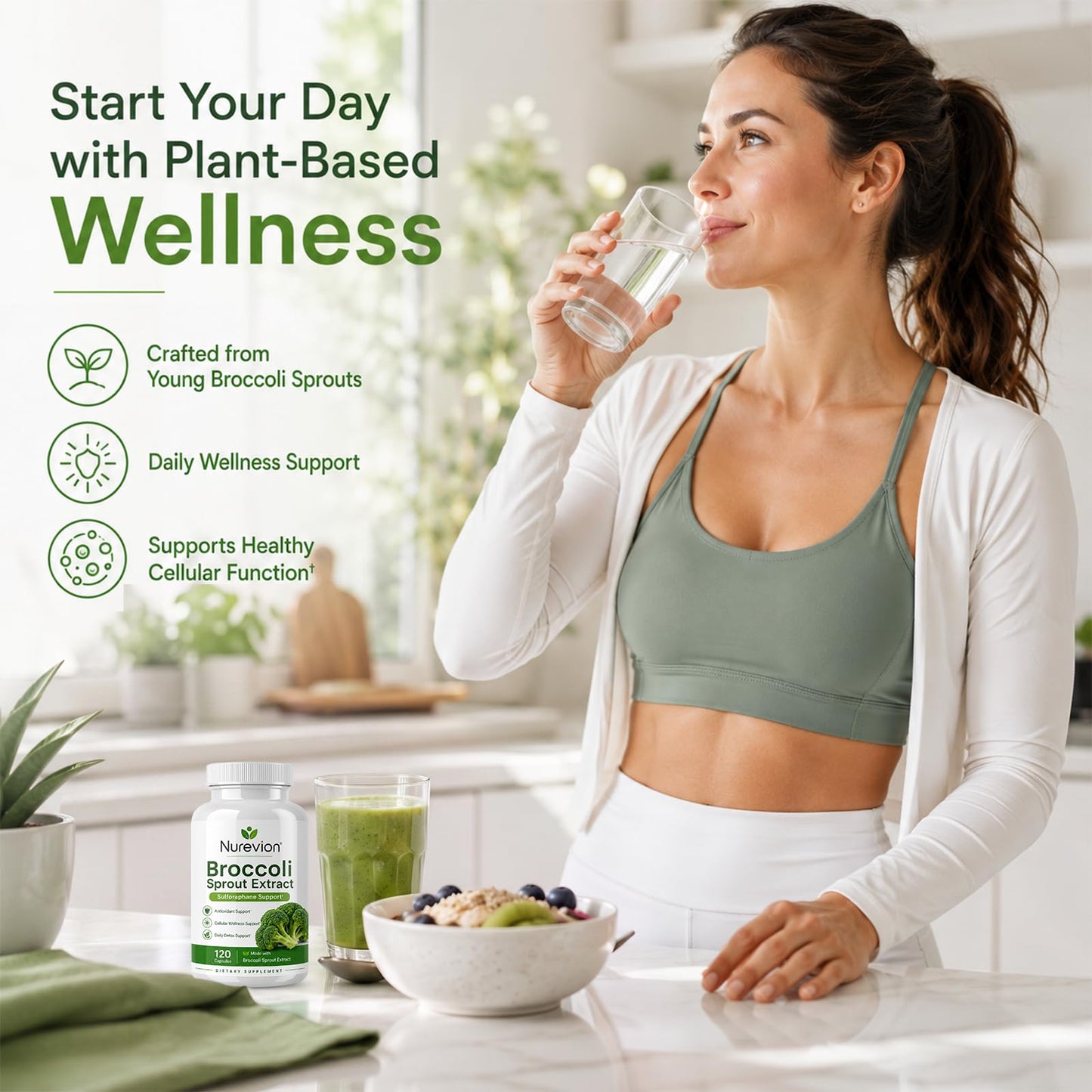 Nurevion Broccoli Sprout Extract Sulforaphane Capsule, 1 Count