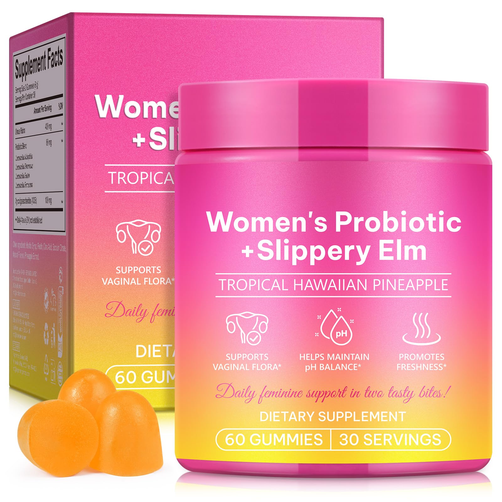 Generic Feminine Probiotic for Women, Gummies, 60 Count