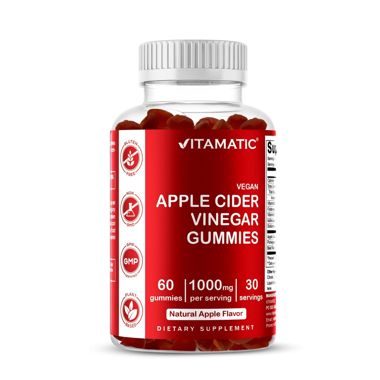 Vitamatic Apple Cider Vinegar Gummies 60 Count