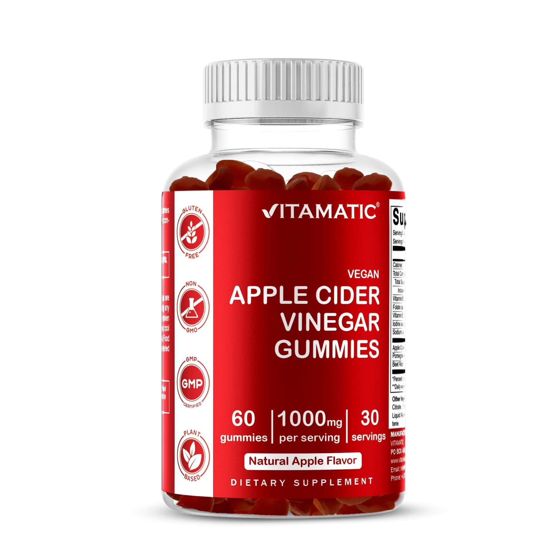 Vitamatic Apple Cider Vinegar Gummies 60 Count