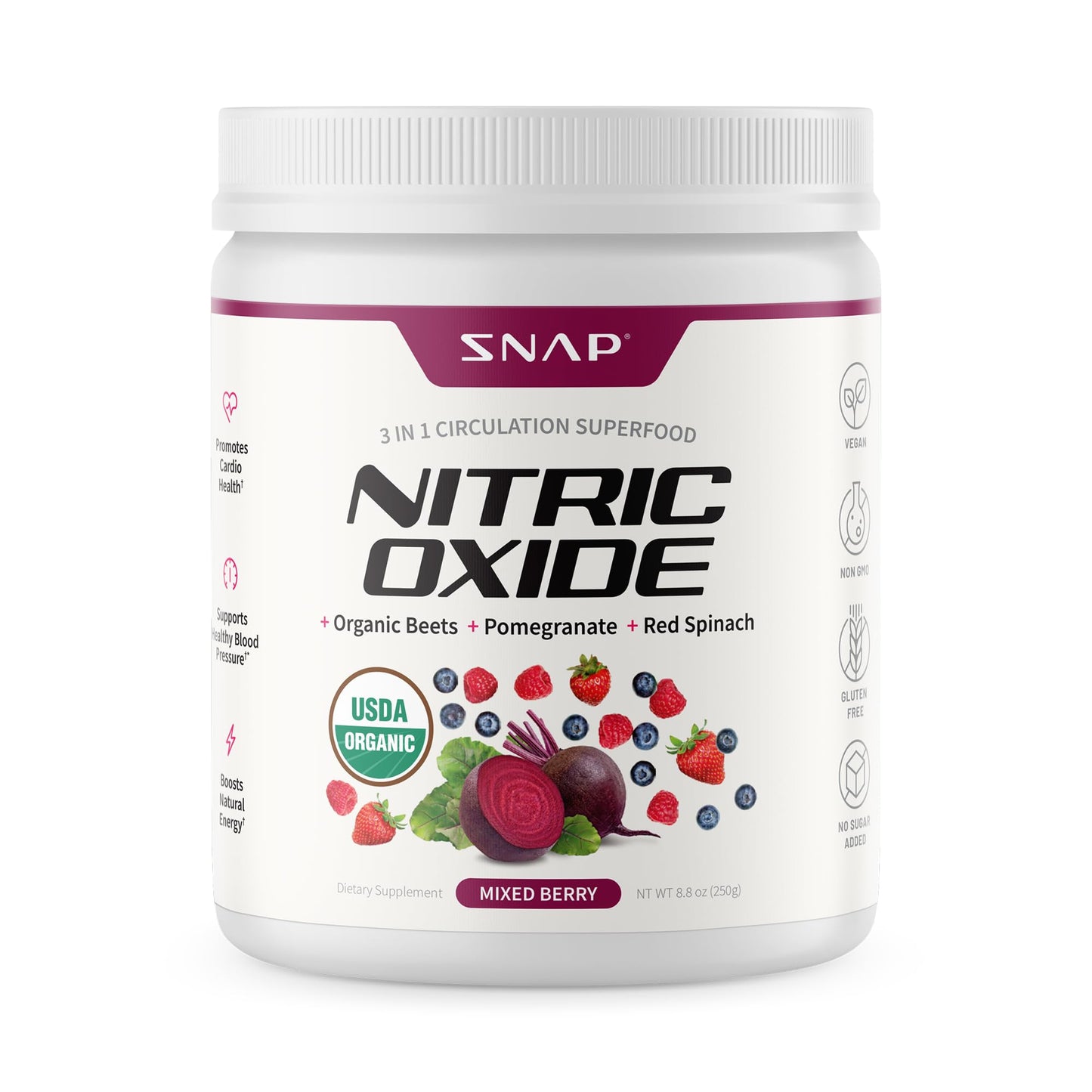 Snap Supplements Organic Beet Root Powder 8.8 oz