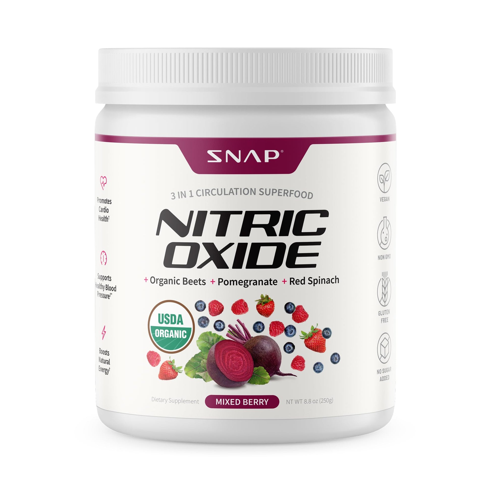Snap Supplements Organic Beet Root Powder 8.8 oz